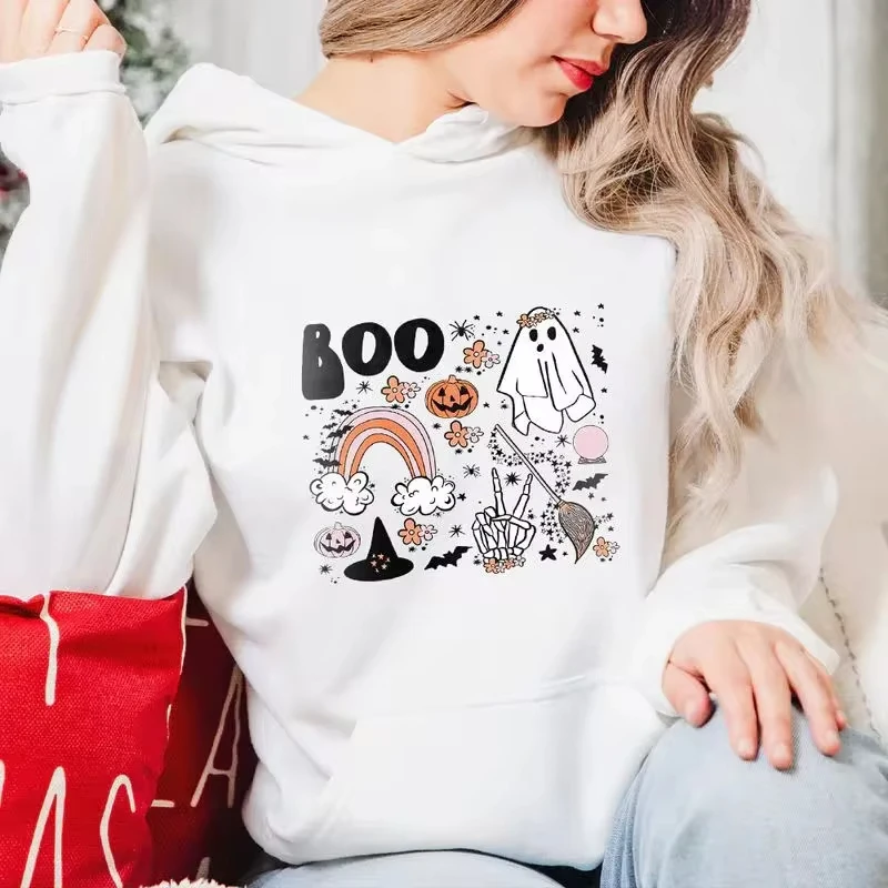 Boo Ghost Printed Hoodie Women's Fleece Sweatshirt Top Jacket Cross-Border Trade Halloween Autumn And Winter Pure Cotton Hoodie
Boo Ghost Printed Hoodie Women's Fleece Sweatshirt Top Jacket Cross-Border Trade Halloween Autumn And Winter Pure Cotton Hoodie