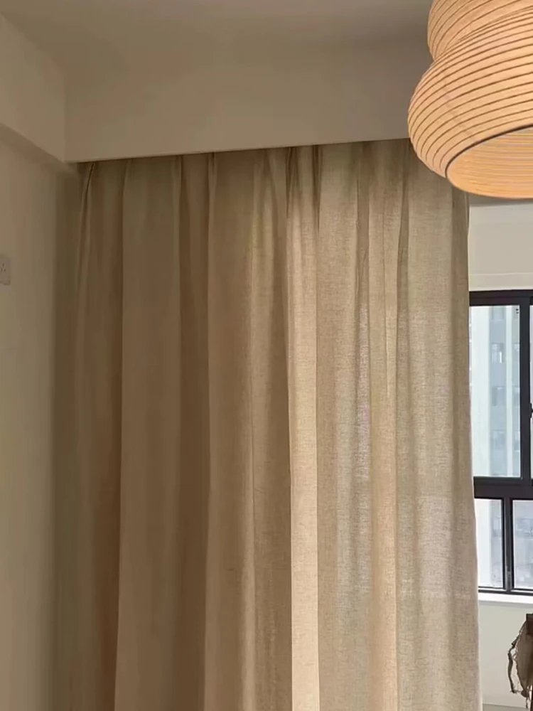 Japanese Style Linen Curtains Thickened Cotton and Linen Semi Shading Curtains for Bedroom Living Room Natural Country Curtain
Japanese Style Linen Curtains Thickened Cotton and Linen Semi Shading Curtains for Bedroom Living Room Natural Country Curtain