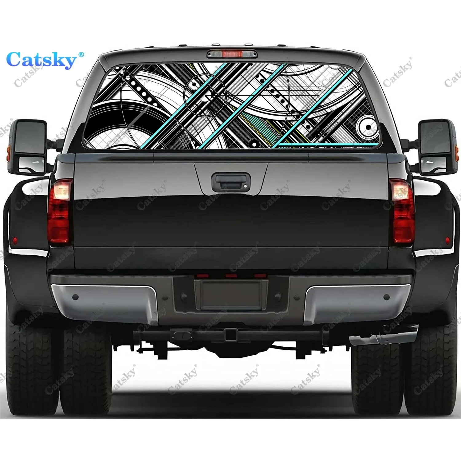 Abstract Record Design Rear Window Decals for Truck,Pickup Window Decal,Rear Window Tint Graphic Perforated Vinyl Truck Sticker
Abstract Record Design Rear Window Decals for Truck,Pickup Window Decal,Rear Window Tint Graphic Perforated Vinyl Truck Sticker