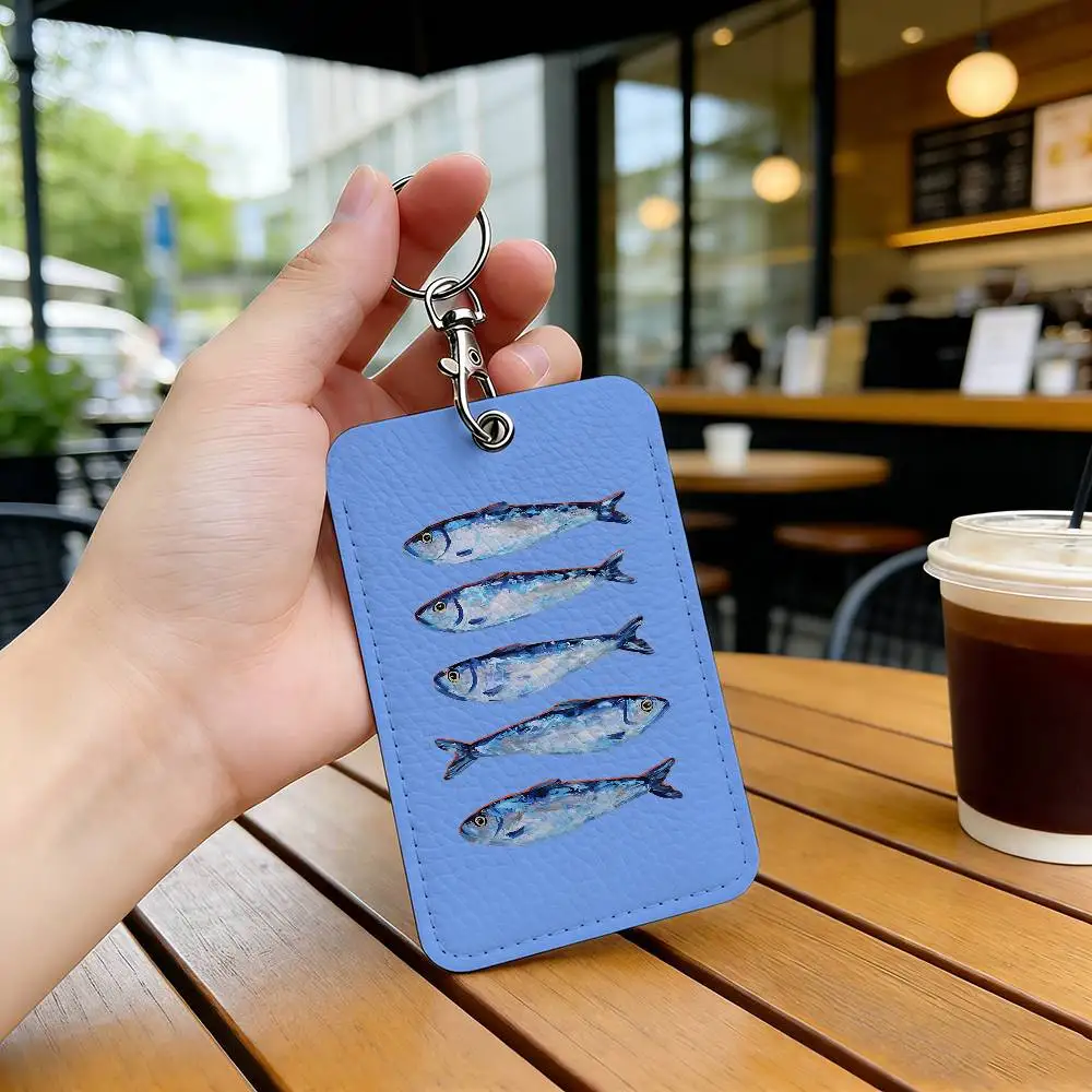 Retro Sardines Art Office Supply Men And Women Credit Card Keyrings Student Card ID Card Holder Credential Holder Card
Retro Sardines Art Office Supply Men And Women Credit Card Keyrings Student Card ID Card Holder Credential Holder Card