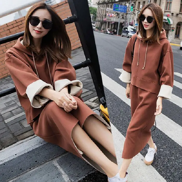 Fashionable Hoodie And Skirt Set Slimming plus Size Color Anti-Aging Two-Piece Set for Women Casual Style Autumn W...
Fashionable Hoodie And Skirt Set Slimming plus Size Color Anti-Aging Two-Piece Set for Women Casual Style Autumn W...