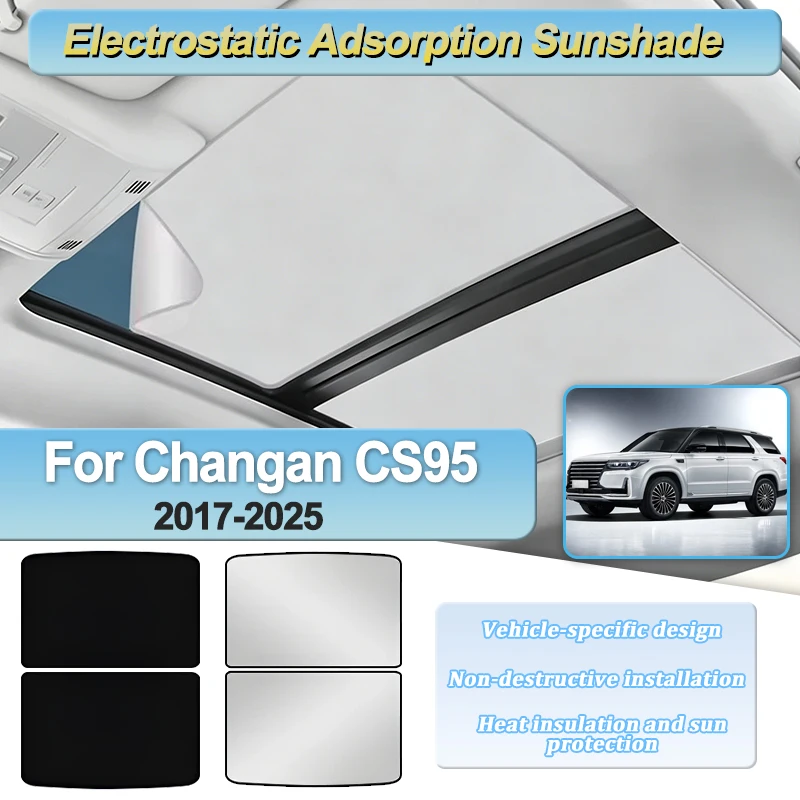 Shade For Changan CS95 2017-2025 Car Roof Electrostatic Adsorption Sunroof Part Sunshade Skylight Sun Protector Auto Accessories
Shade For Changan CS95 2017-2025 Car Roof Electrostatic Adsorption Sunroof Part Sunshade Skylight Sun Protector Auto Accessories