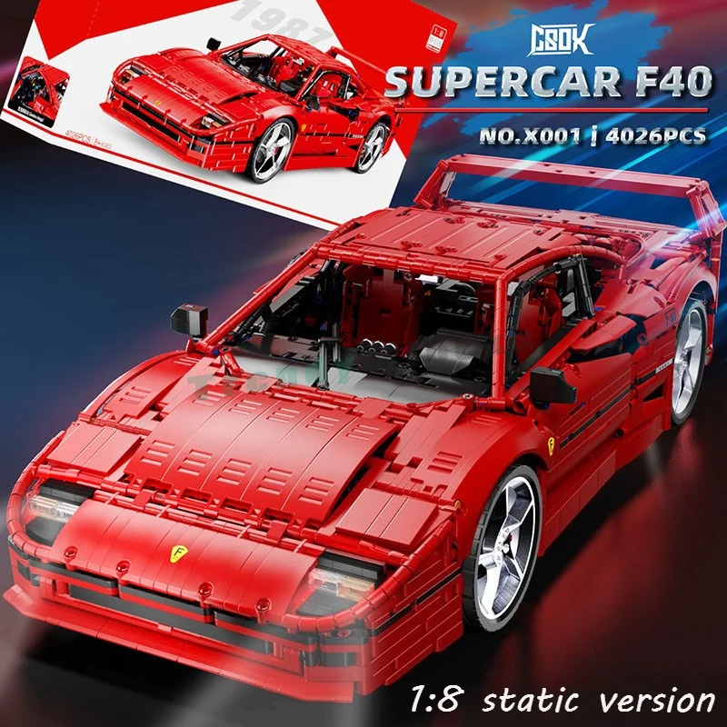 4026PCS Technical 1:8 Supercar F40 Building Block,City Speed Racing Sports Vehicle Decor Kid Adult DIY Toy Birthday Collect Gift
4026PCS Technical 1:8 Supercar F40 Building Block,City Speed Racing Sports Vehicle Decor Kid Adult DIY Toy Birthday Collect Gift