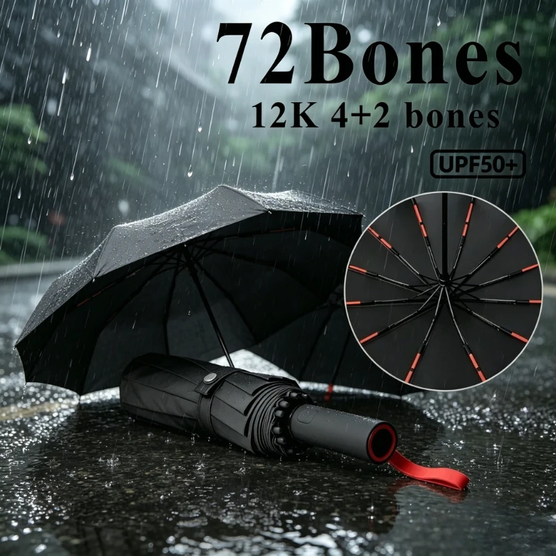 Super Strong Windproof Automatic Folding Men Umbrella 72 Bone Reinforced Large Rainproof Sun UV Protection Umbrellas Women
Super Strong Windproof Automatic Folding Men Umbrella 72 Bone Reinforced Large Rainproof Sun UV Protection Umbrellas Women