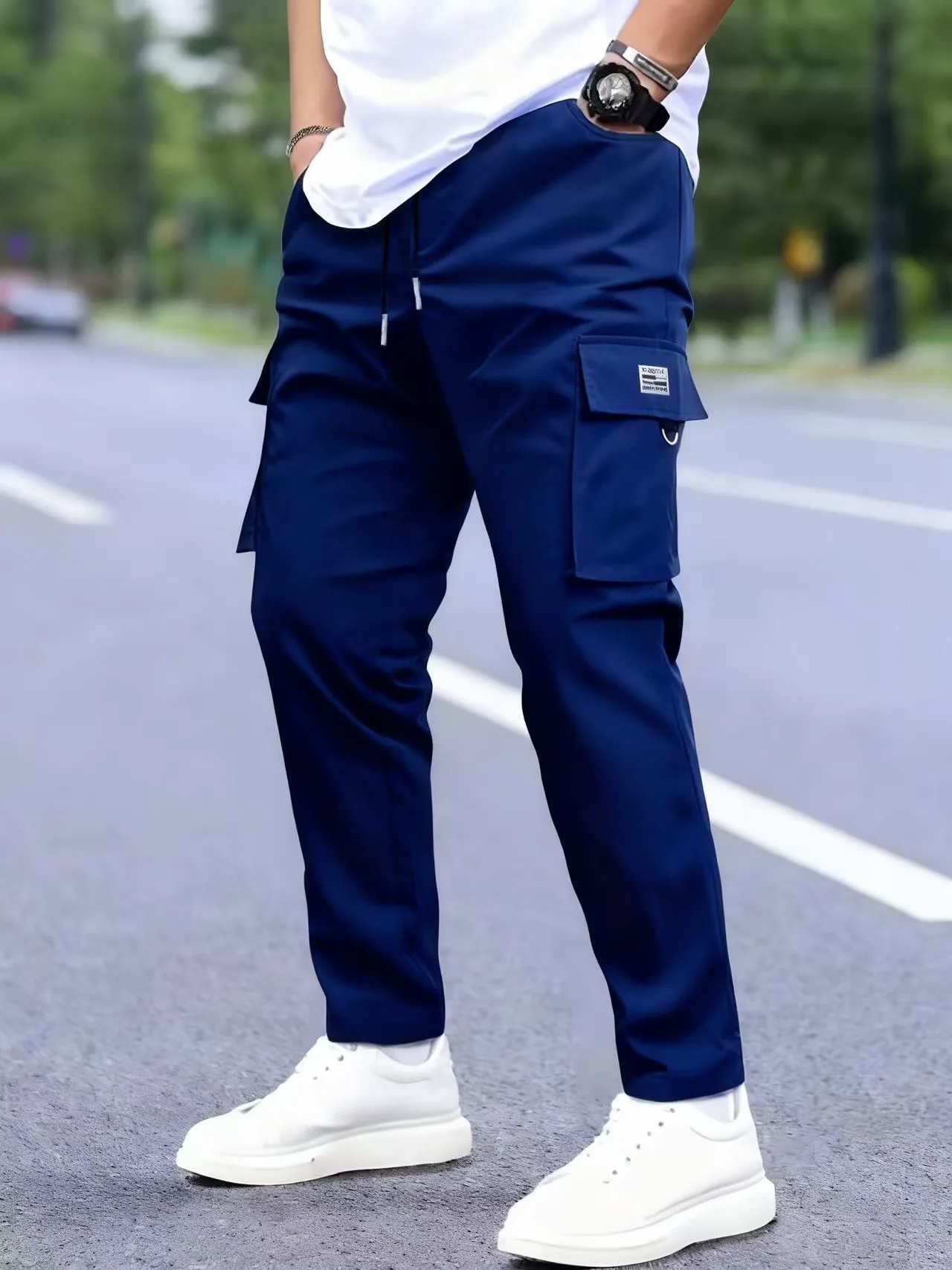 2026 New Men Cargo Pants Multi Pocket Drawstring Elastic Straight Casual Trousers Outdoor Streetwear Jogging Sweatpants
2026 New Men Cargo Pants Multi Pocket Drawstring Elastic Straight Casual Trousers Outdoor Streetwear Jogging Sweatpants