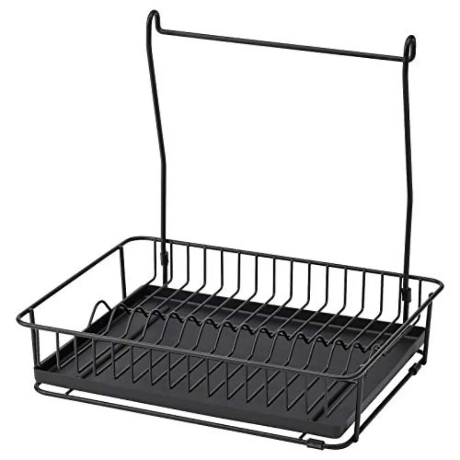 TSSP Alloy Steel Dish Drainer Black 29.8 cm x 38.5 cm x 37.3 cm Kitchen Storage Rack Durable Metal Drain Board with Foldable De
TSSP Alloy Steel Dish Drainer Black 29.8 cm x 38.5 cm x 37.3 cm Kitchen Storage Rack Durable Metal Drain Board with Foldable De