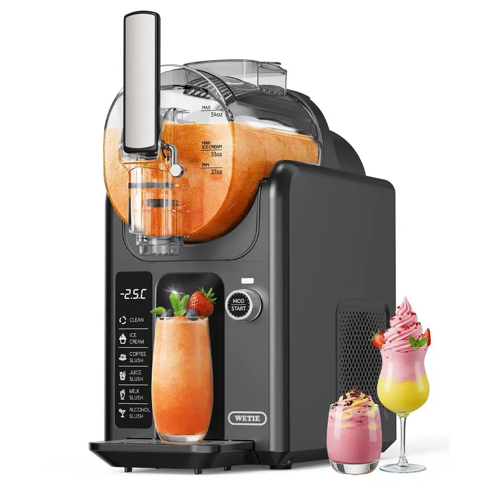 WETIE Slushie hine, 82oz Slushy Maker with Adjustable Temperature, LED Display, Auto-Clean, 5-in-1 rozen Drink Maker or Ice Crea
WETIE Slushie hine, 82oz Slushy Maker with Adjustable Temperature, LED Display, Auto-Clean, 5-in-1 rozen Drink Maker or Ice Crea