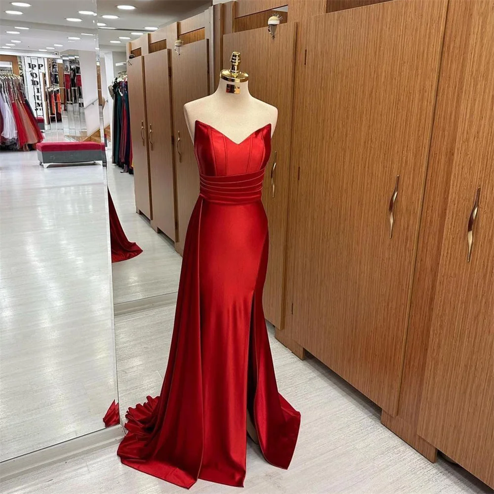 Lily Red Mermaid Special Occasion Dresses Sweetheart Sleeveless Formal Gown Side Split Long Evening Dresses vestidos de fiesta
Lily Red Mermaid Special Occasion Dresses Sweetheart Sleeveless Formal Gown Side Split Long Evening Dresses vestidos de fiesta