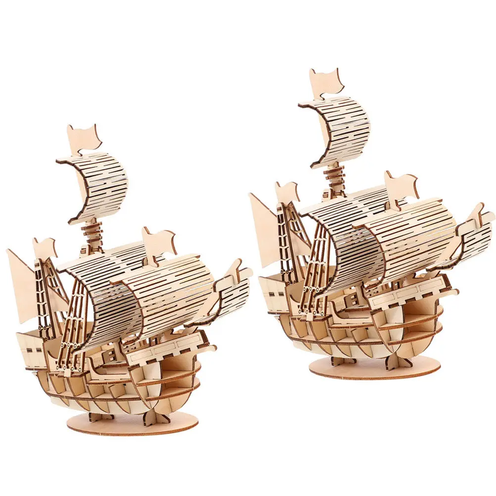 2Sets Wooden Sailboat Puzzles 3D Sailboat Assembly Kits Natural Wood Craft for Adults Kids 3D Puzzles
2Sets Wooden Sailboat Puzzles 3D Sailboat Assembly Kits Natural Wood Craft for Adults Kids 3D Puzzles