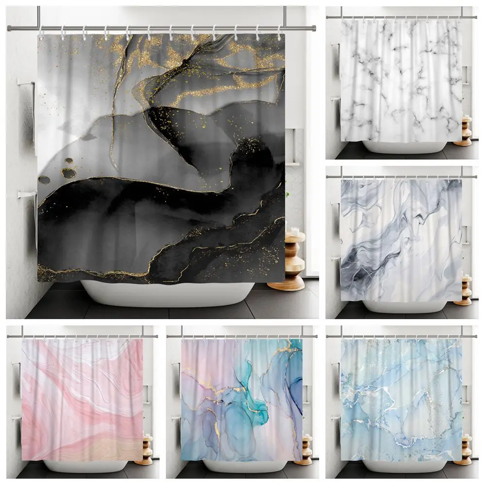 Abstract Marble Texture Shower Curtain Luxurious Minimalist Home Decoration Polyester Fabric Bathroom Curtain with Hooks
Abstract Marble Texture Shower Curtain Luxurious Minimalist Home Decoration Polyester Fabric Bathroom Curtain with Hooks