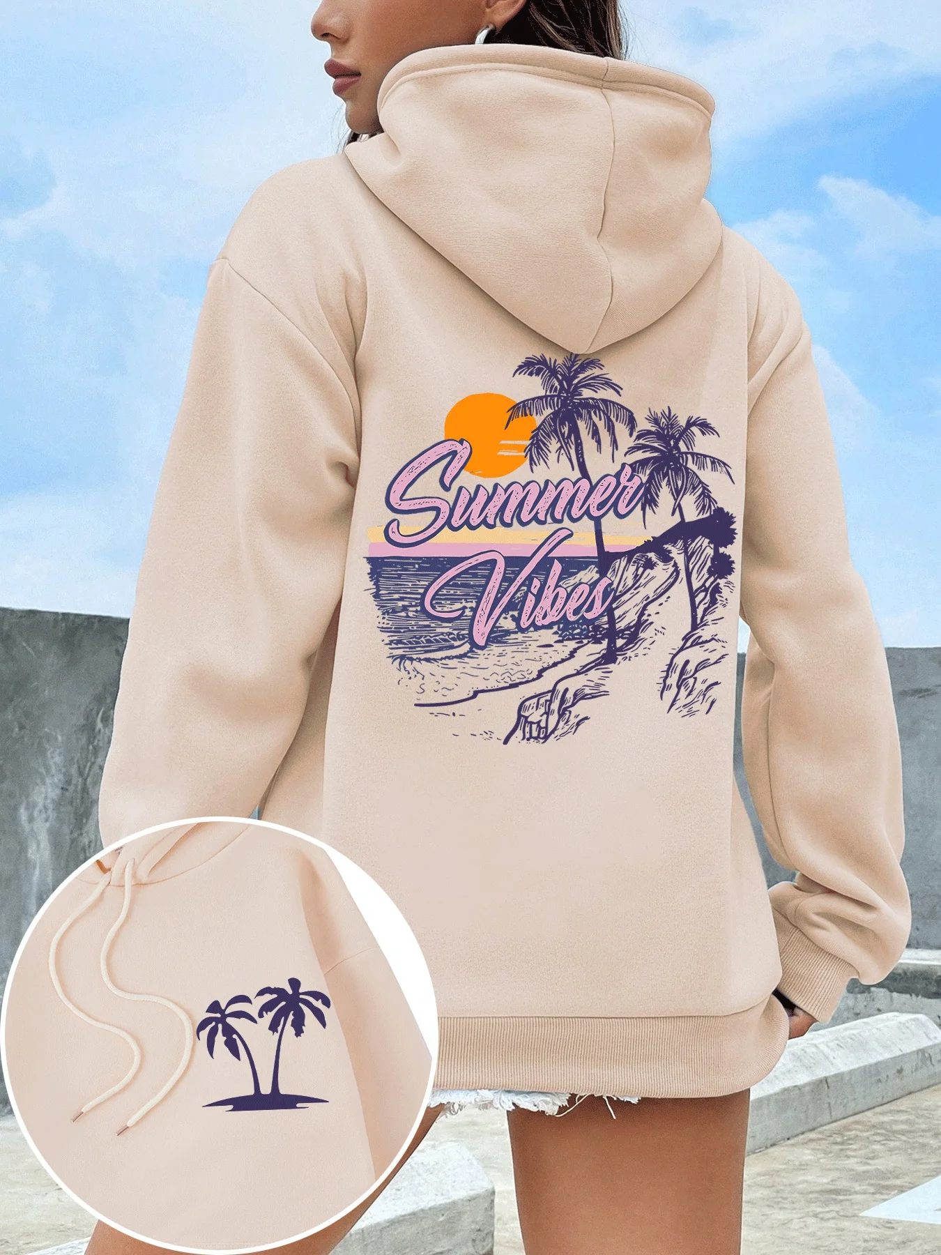 Summer Vibes Beach Sunset Coconut Tree Print Women Hoodies Y2K Loose Pullover Autumn Fleece Hoody All-Match Hip Hop Streetwear
Summer Vibes Beach Sunset Coconut Tree Print Women Hoodies Y2K Loose Pullover Autumn Fleece Hoody All-Match Hip Hop Streetwear