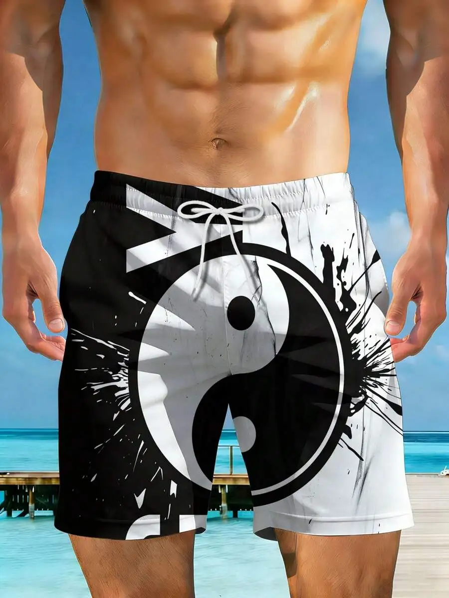 Mens Beach Shorts With Yin Yang Symbol 3D Print Casual Swim Trunks
Mens Beach Shorts With Yin Yang Symbol 3D Print Casual Swim Trunks