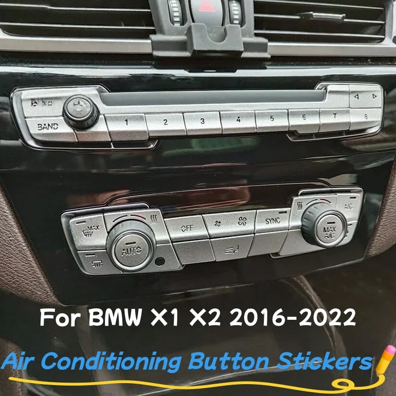 Chrome Center Console Air Conditioning Buttons Cover Decoration Sticker Trim For BMW X1 F48 F49 X2 2016-2022 Inner Accessories
Chrome Center Console Air Conditioning Buttons Cover Decoration Sticker Trim For BMW X1 F48 F49 X2 2016-2022 Inner Accessories