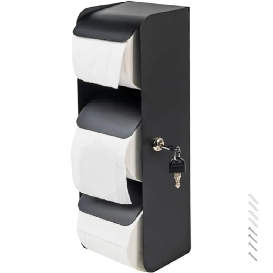 Commercial Stainless Steel Toilet Paper/Tissue Dispenser - 3/Double Roll Holder with Lock, Wall Mount for Bathroom/Restroom 1
Commercial Stainless Steel Toilet Paper/Tissue Dispenser - 3/Double Roll Holder with Lock, Wall Mount for Bathroom/Restroom 1