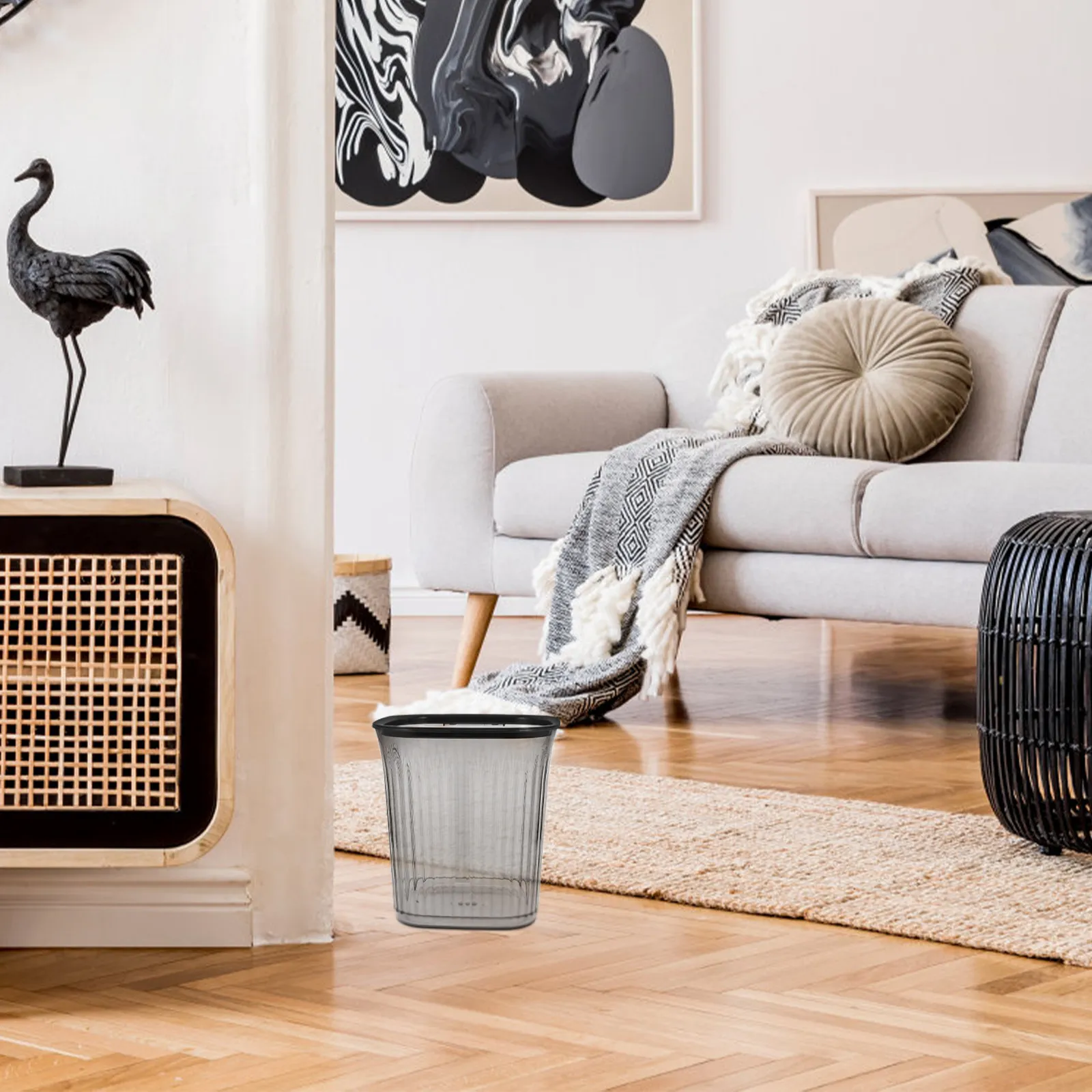 Square Shaped Transparent Striped Trash Can Large Capacity Stylish Modern Design for Home Use Press Ring Feature
Square Shaped Transparent Striped Trash Can Large Capacity Stylish Modern Design for Home Use Press Ring Feature