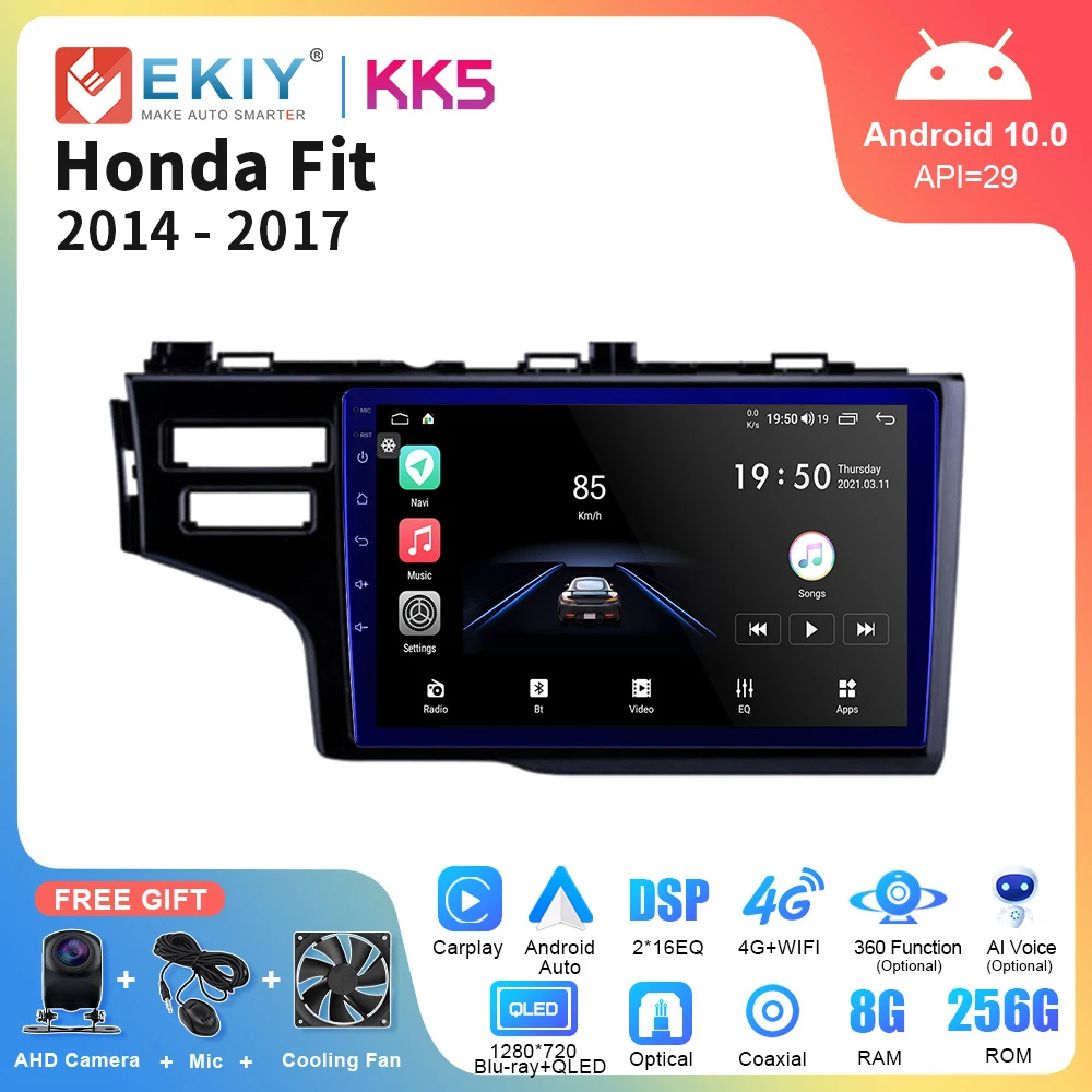 EKIY KK5 для Honda Jazz Fit 3 2014 - 2017 автомобильный радиоплеер Android GPS-навигация стерео авто беспроводной Carplay 2 din DSP DVD
EKIY KK5 для Honda Jazz Fit 3 2014 - 2017 автомобильный радиоплеер Android GPS-навигация стерео авто беспроводной Carplay 2 din DSP DVD