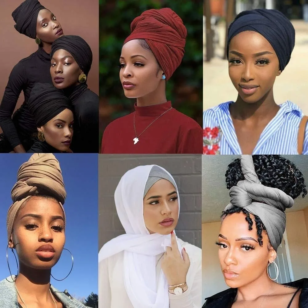 New Elastic Knitted Women Head Wrap Solid Color Breathable Hijab Stretchy Ultra Long Hair Turban Sleep Use
New Elastic Knitted Women Head Wrap Solid Color Breathable Hijab Stretchy Ultra Long Hair Turban Sleep Use