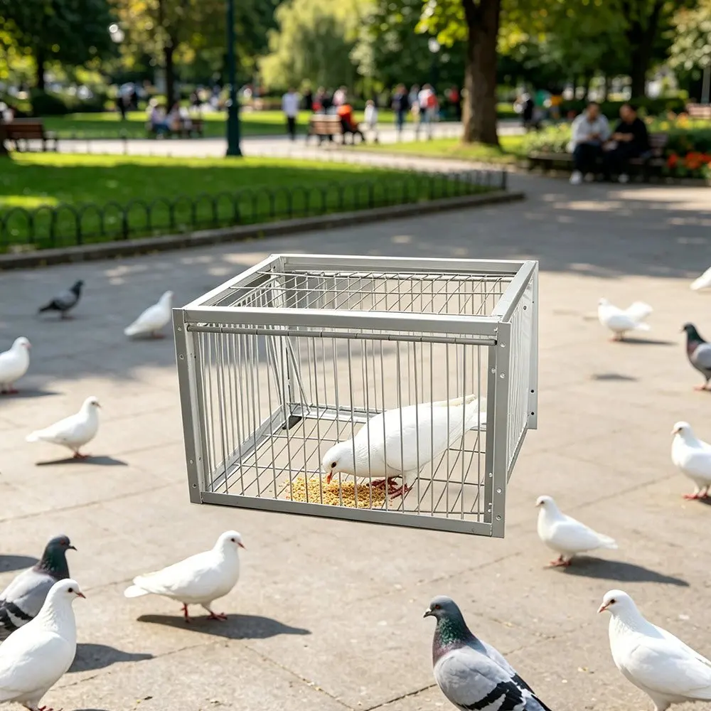 Thickened Pigeon Trap Cage Encrypted 1/2/4 Entrances Portable Bird Cage Metal Construction Rust Resistance Bird Entrance Cage
Thickened Pigeon Trap Cage Encrypted 1/2/4 Entrances Portable Bird Cage Metal Construction Rust Resistance Bird Entrance Cage