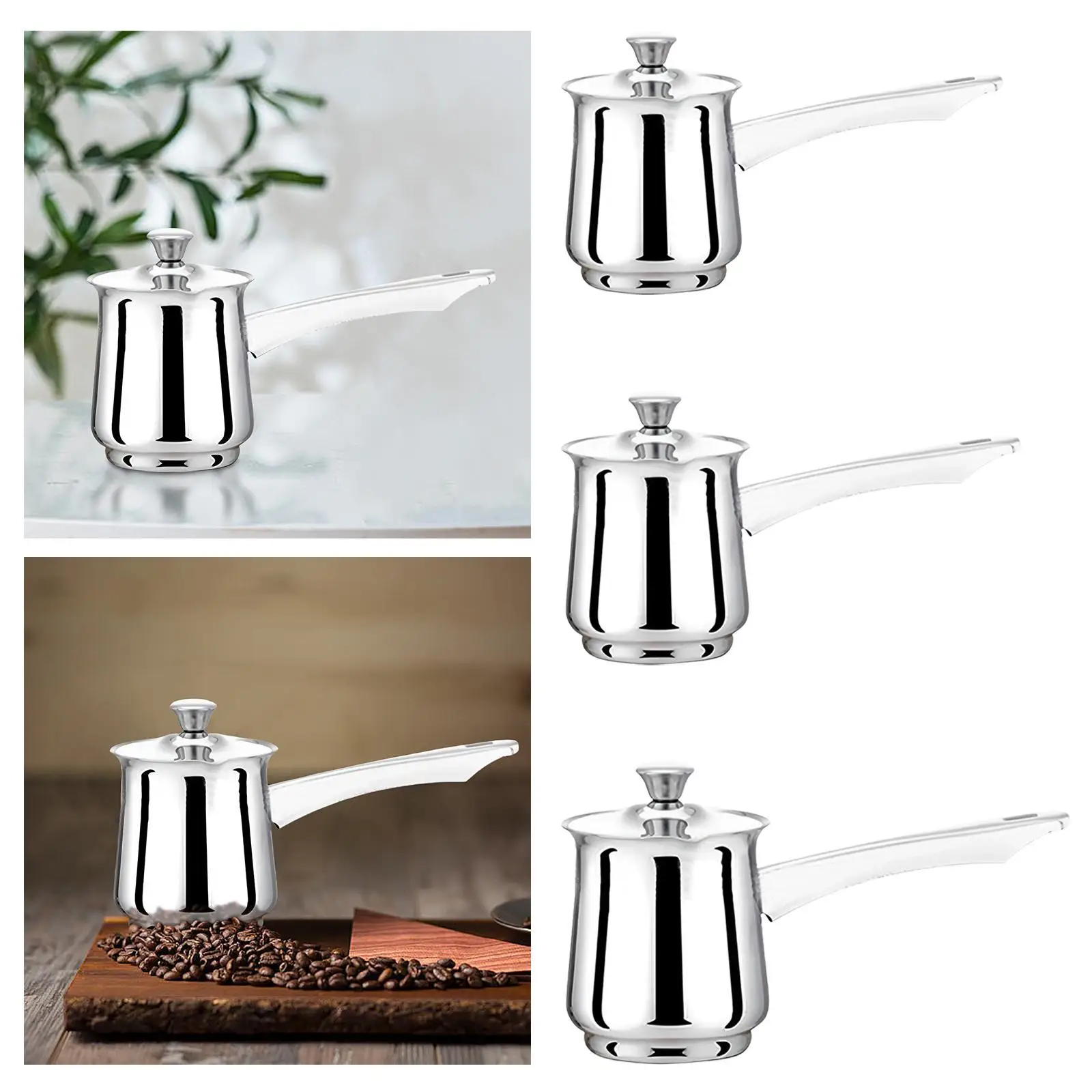 Turkish Coffee Pot Melting Pot with Comfortable Handle Stainless Warmer Pot
Turkish Coffee Pot Melting Pot with Comfortable Handle Stainless Warmer Pot