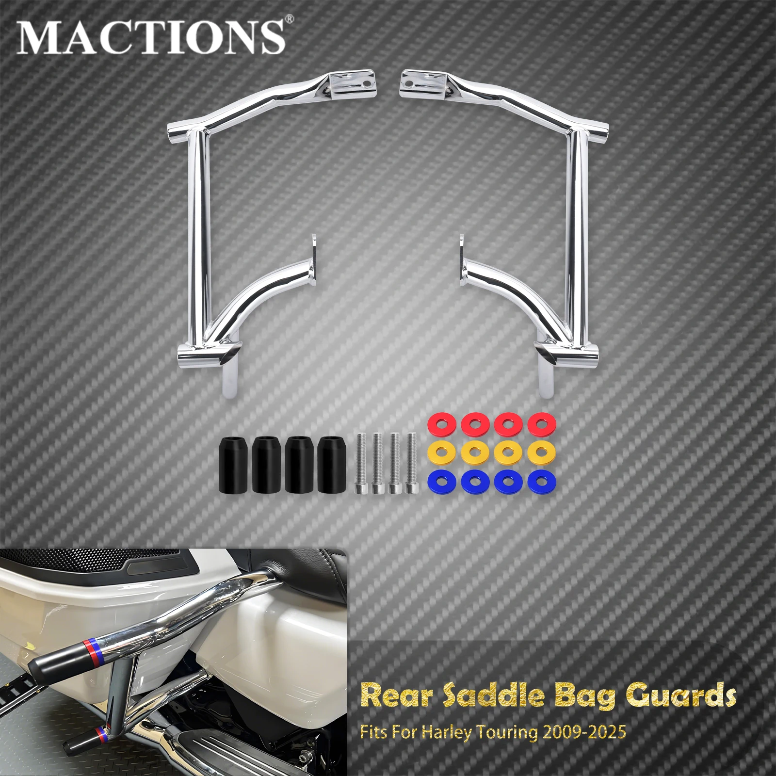 Motorcycle Saddlebags Crash Bars Guards Bumpers Rear Rails Bracket For Harley Touring Road King Electra Street Glide Ultra 09-25
Motorcycle Saddlebags Crash Bars Guards Bumpers Rear Rails Bracket For Harley Touring Road King Electra Street Glide Ultra 09-25