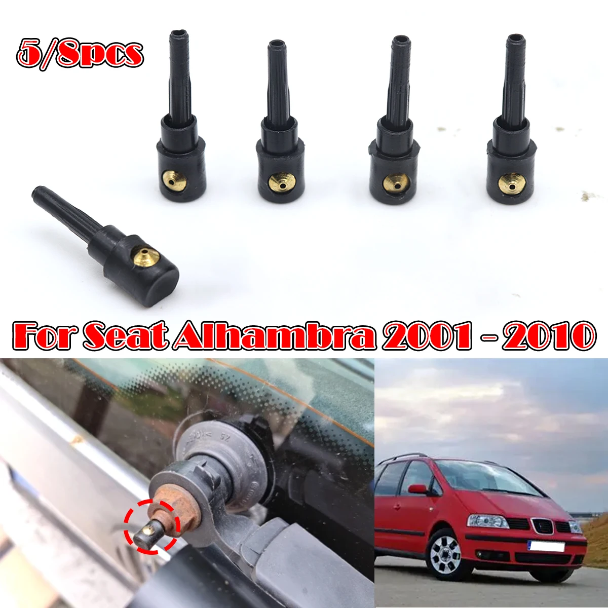 5/8PC For Seat Alhambra Rear Wiper Washer Jet Nozzle Windscreen Window Spray Cover Cap Rocker Spare Parts Repair Replacement
5/8PC For Seat Alhambra Rear Wiper Washer Jet Nozzle Windscreen Window Spray Cover Cap Rocker Spare Parts Repair Replacement