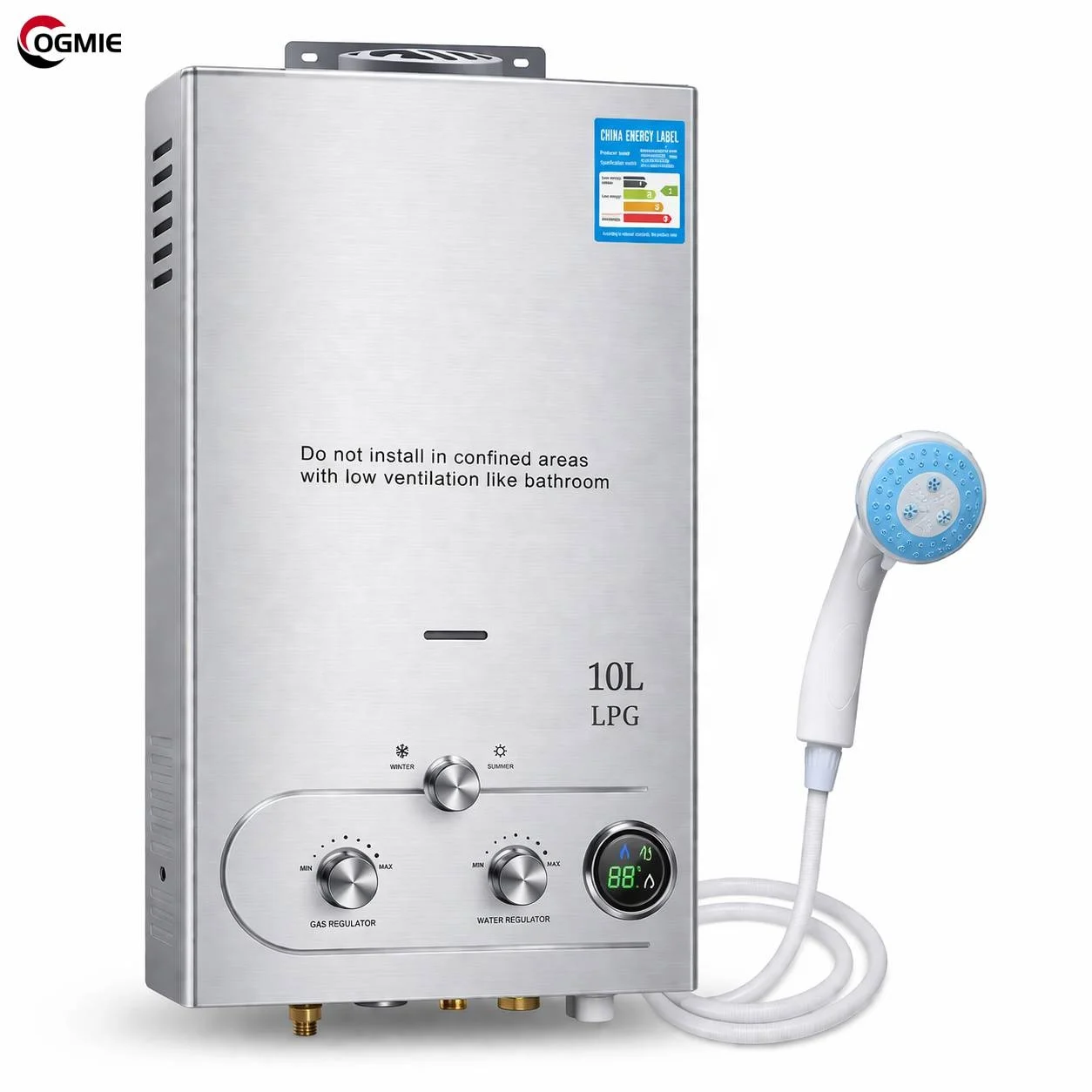 OGMIE Instant Tankless Portable RV Gas Hot Water Heater With Copper Heat Exchanger Battery-Powered Outdoor Shower Chauffeau Eau
OGMIE Instant Tankless Portable RV Gas Hot Water Heater With Copper Heat Exchanger Battery-Powered Outdoor Shower Chauffeau Eau