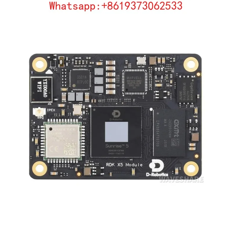 D-Robotics RDK X5 AI Module 10 TOPS Computing Power Integrated Octa-core Cortex A55 CPU, Options for Wireless / RAM / EMMC
D-Robotics RDK X5 AI Module 10 TOPS Computing Power Integrated Octa-core Cortex A55 CPU, Options for Wireless / RAM / EMMC