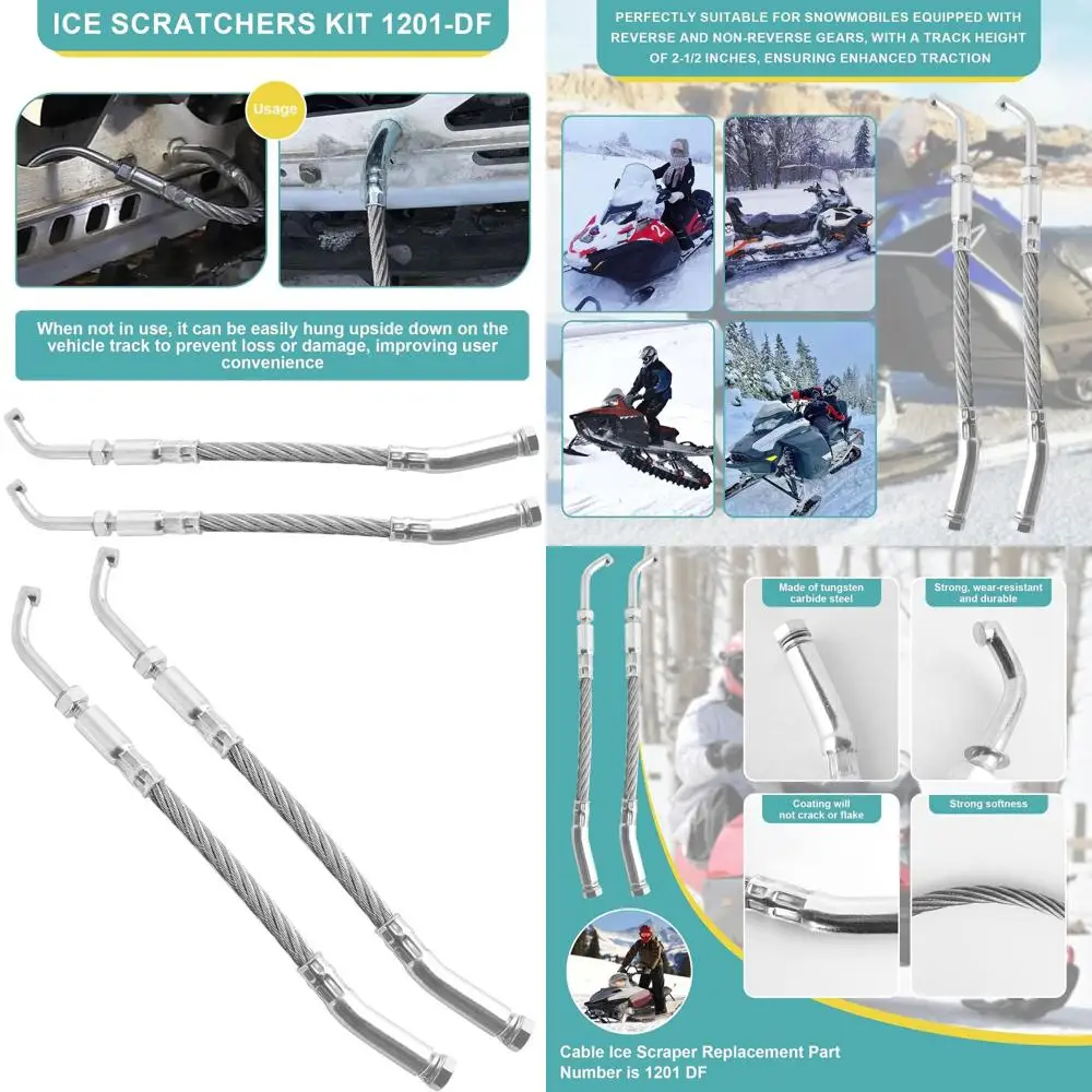 Ice Scratchers Kit 1201-DF Universal Snowmobile Ice Scratcher Kit Compatible with All Reverse and Non-Reverse Gear Equipped Snow
Ice Scratchers Kit 1201-DF Universal Snowmobile Ice Scratcher Kit Compatible with All Reverse and Non-Reverse Gear Equipped Snow