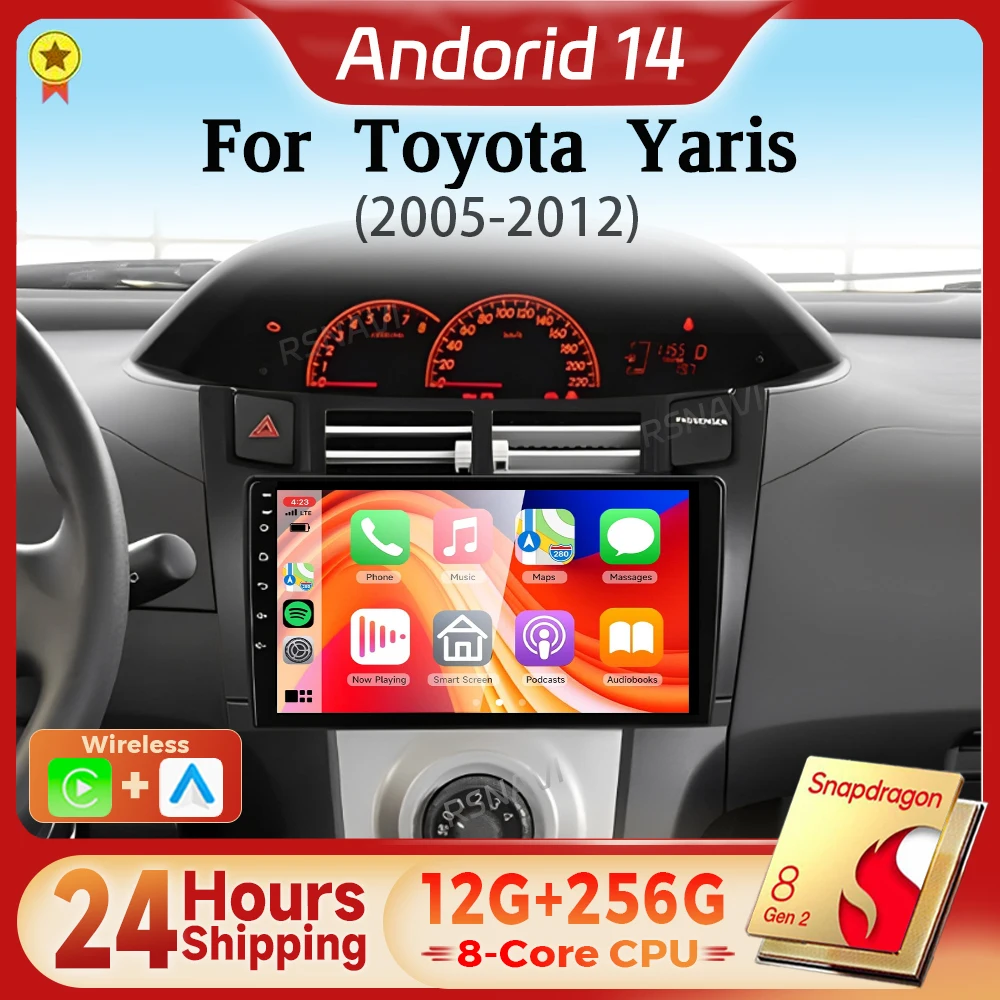 Android 14 Car radio Navigation Multimedia Player For Toyota Yaris 2005 - 2012 Carplay Auto Stereo video GPS 2 din DSP WIFI+4G
Android 14 Car radio Navigation Multimedia Player For Toyota Yaris 2005 - 2012 Carplay Auto Stereo video GPS 2 din DSP WIFI+4G