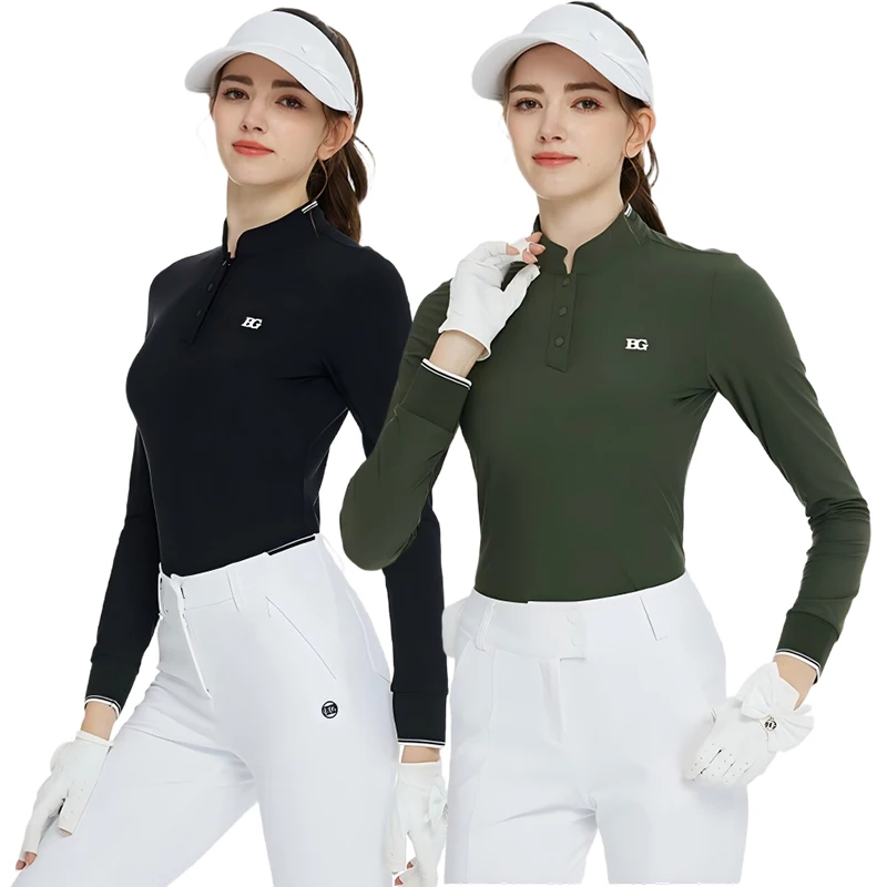 BG Spring and Autumn New Women's Golf Tops Long Sleeve Stand Collar Polo Shirt Solid Breathable Slim Golf T-shirts S-XXL
BG Spring and Autumn New Women's Golf Tops Long Sleeve Stand Collar Polo Shirt Solid Breathable Slim Golf T-shirts S-XXL