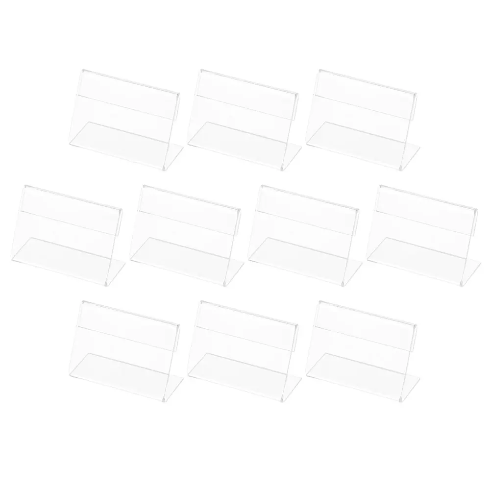 10pcs Acrylic Display Stands Transparent Table Tag Brochure Holder Retail Price Tags Sign Holders Menu Name Signs
10pcs Acrylic Display Stands Transparent Table Tag Brochure Holder Retail Price Tags Sign Holders Menu Name Signs
