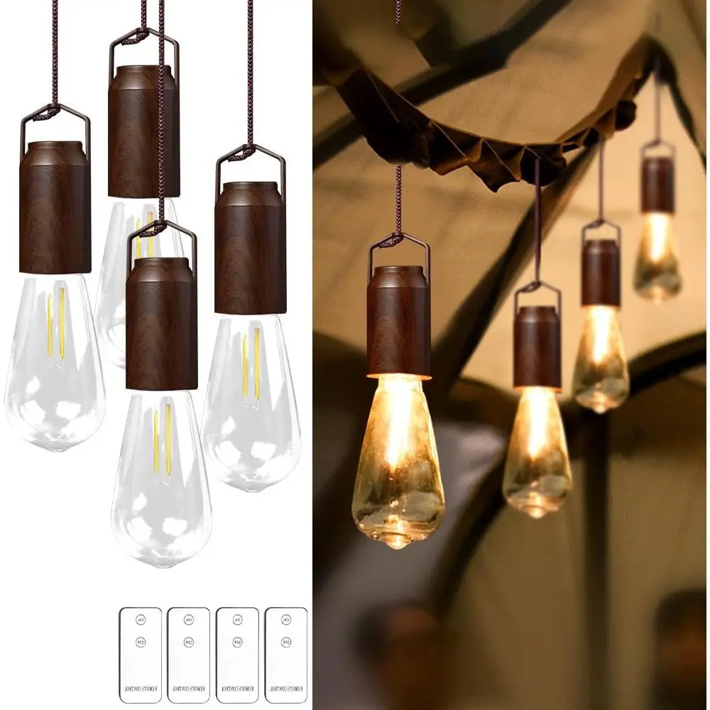4 Pack Rechargeable Warm Tent Hanging Light Bulb,Portable Outdoor Vintage LED Camping Light,Pendant Ency Lighting Lantern or Hik
4 Pack Rechargeable Warm Tent Hanging Light Bulb,Portable Outdoor Vintage LED Camping Light,Pendant Ency Lighting Lantern or Hik