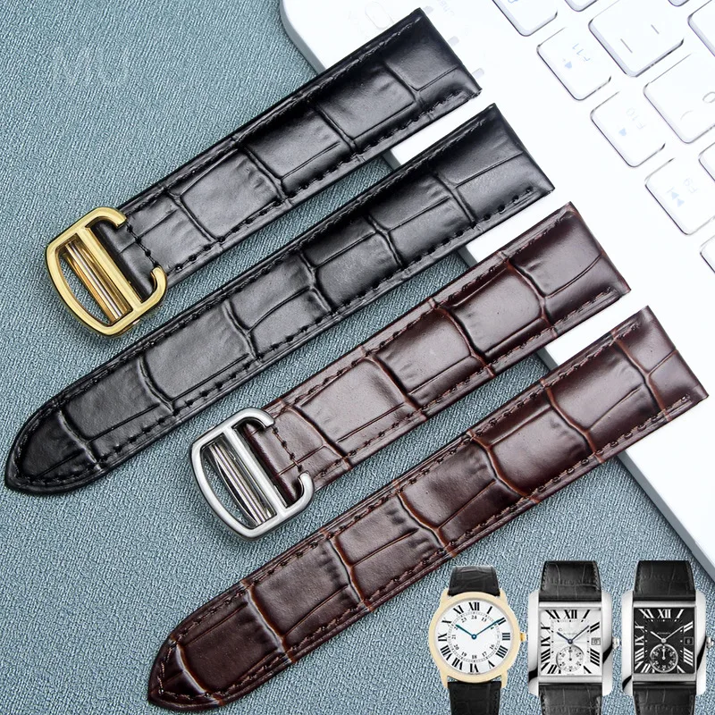 Для Cartier Tank Solo London MUST ремешок для часов из натуральной кожи, твердая стальная пряжка, бамбуковая текстура, плоский интерфейс, аксессуары унисекс
Для Cartier Tank Solo London MUST ремешок для часов из натуральной кожи, твердая стальная пряжка, бамбуковая текстура, плоский интерфейс, аксессуары унисекс