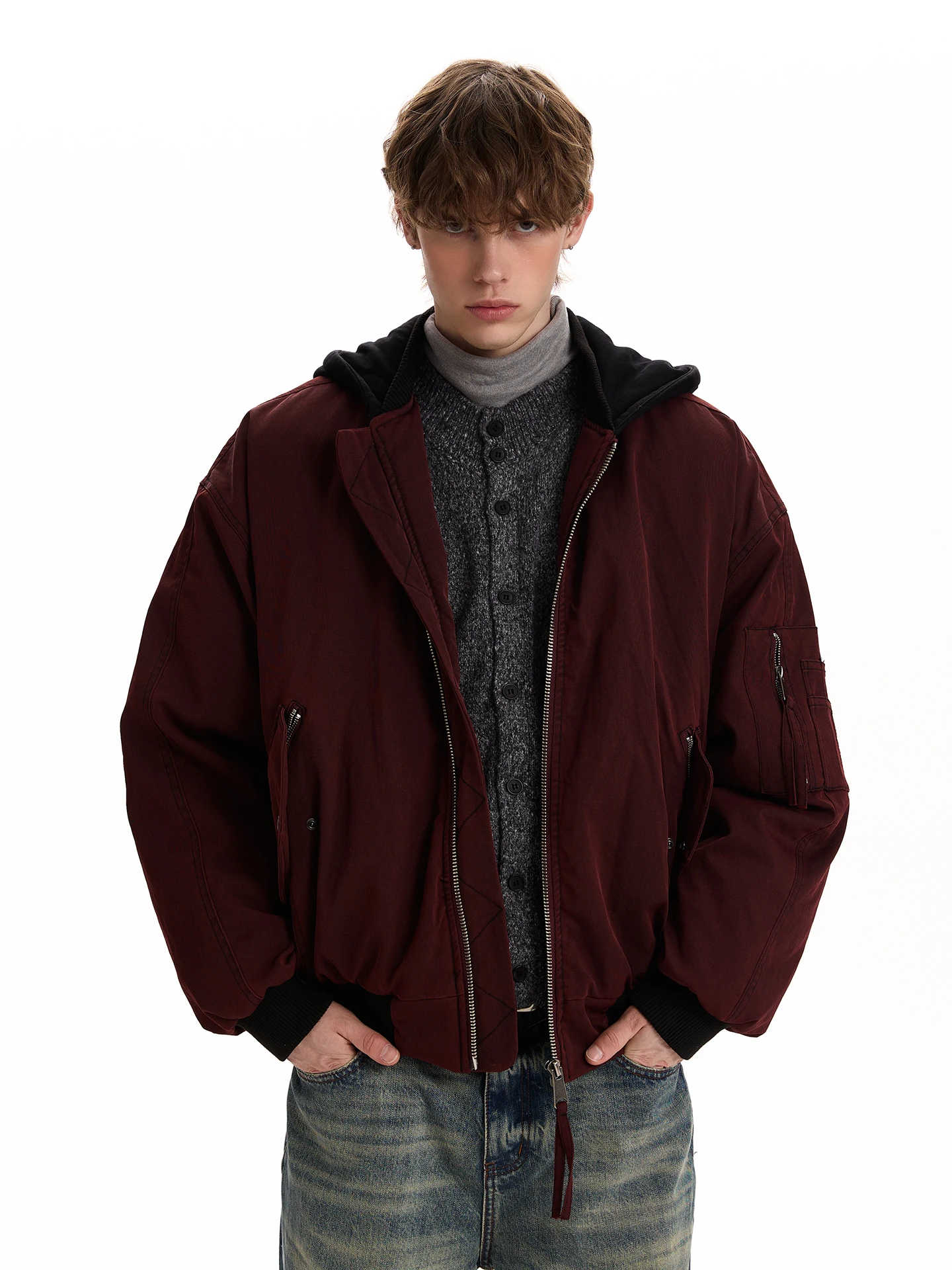 PUEE Ретро Sle с капюшоном Flight Jaet Хлопковое пальто Thi Warm ort Bomber Old Faioned Верхняя одежда Зимняя молодежная повседневная одежда
PUEE Ретро Sle с капюшоном Flight Jaet Хлопковое пальто Thi Warm ort Bomber Old Faioned Верхняя одежда Зимняя молодежная повседневная одежда