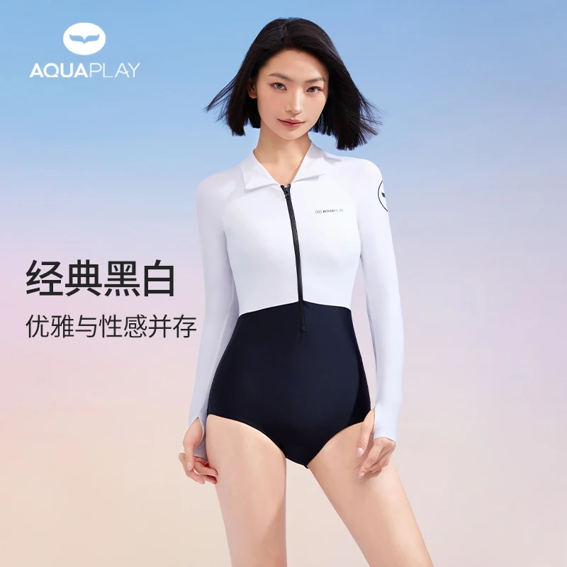 AquaPlay 2025 Unique Design Women One Piece Swimsuit Quick Drying UPF50+ Rash Guard Surf Suit Black White Racing Swimsuit
AquaPlay 2025 Unique Design Women One Piece Swimsuit Quick Drying UPF50+ Rash Guard Surf Suit Black White Racing Swimsuit