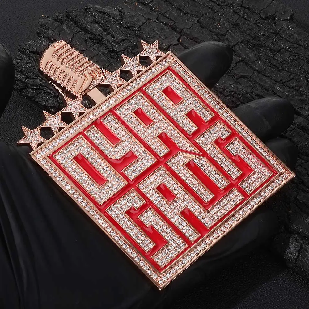 HHIOK Custom 80mm Big Square Name Pendant Brass CZ Iced Out Microphone Star Personalize DIY Letter Hip Hop Jewelry Men Cool Gift
HHIOK Custom 80mm Big Square Name Pendant Brass CZ Iced Out Microphone Star Personalize DIY Letter Hip Hop Jewelry Men Cool Gift