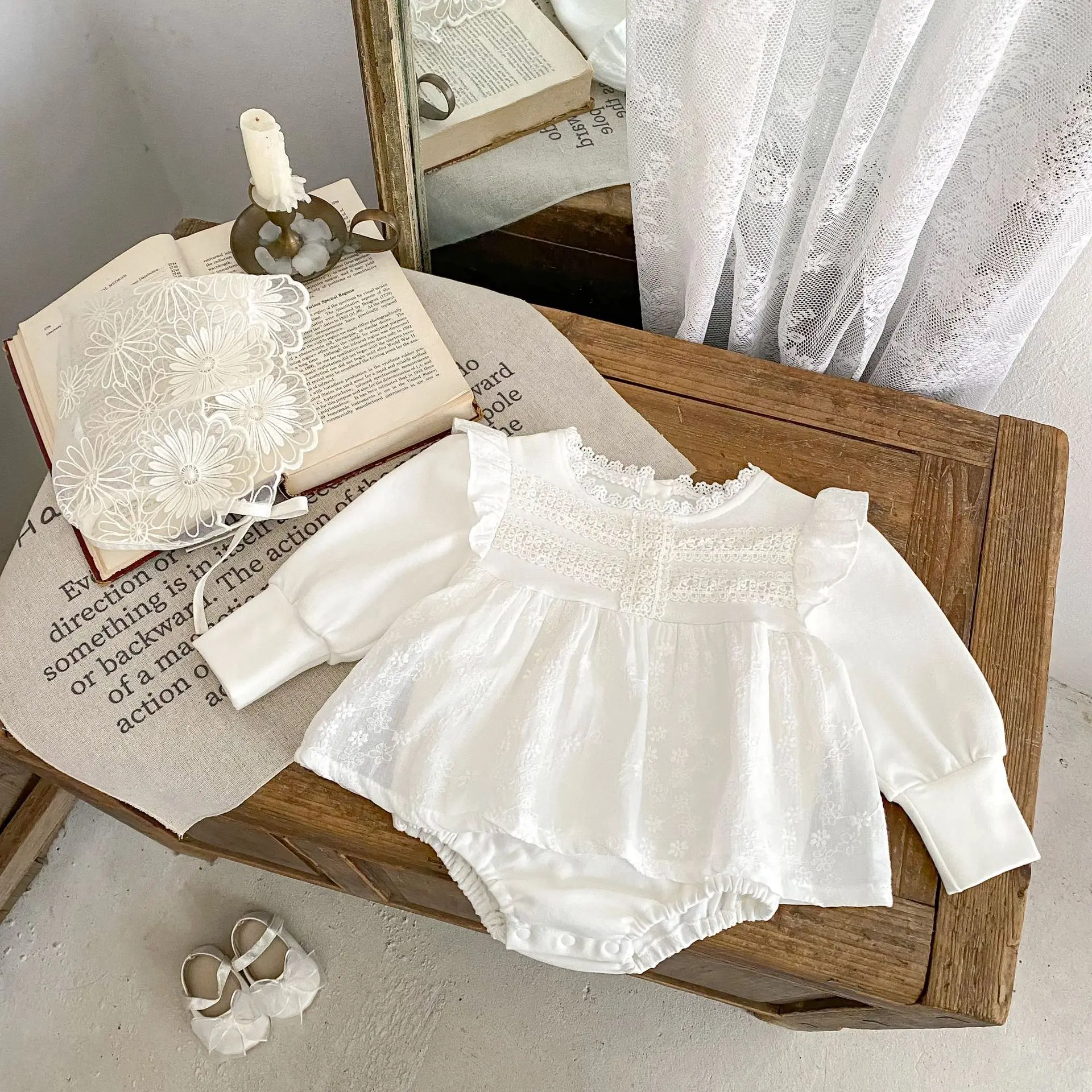 Princess Baby Girl Romper 0-2Years Cute Newborn Solid White Long Sleeve Lace Skirted Bodysuit Outfits Spring Clothes
Princess Baby Girl Romper 0-2Years Cute Newborn Solid White Long Sleeve Lace Skirted Bodysuit Outfits Spring Clothes
