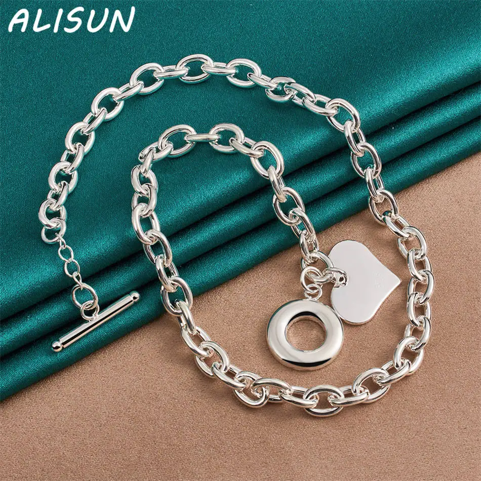 ALISUN 925 Sterling Silver 45cm Heart Necklace For Women Creativity Gifts Street All-match Party And Daily Wear
ALISUN 925 Sterling Silver 45cm Heart Necklace For Women Creativity Gifts Street All-match Party And Daily Wear