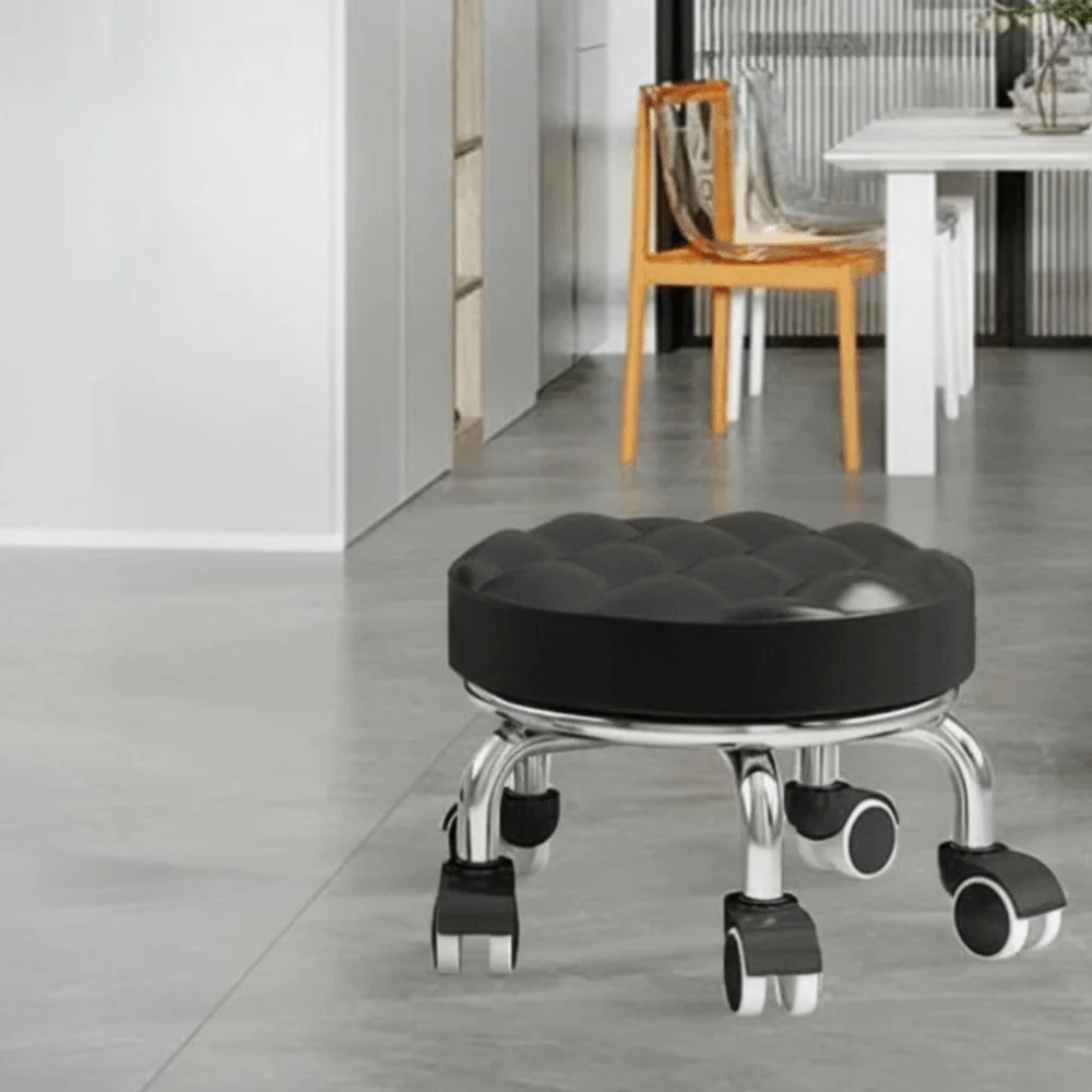 PU Leather Rotating Rolling Stool Waterproof 360 Degree Rotating Round Stool With Wheels Sturdy Universal Wheel Low Seat SPA
PU Leather Rotating Rolling Stool Waterproof 360 Degree Rotating Round Stool With Wheels Sturdy Universal Wheel Low Seat SPA