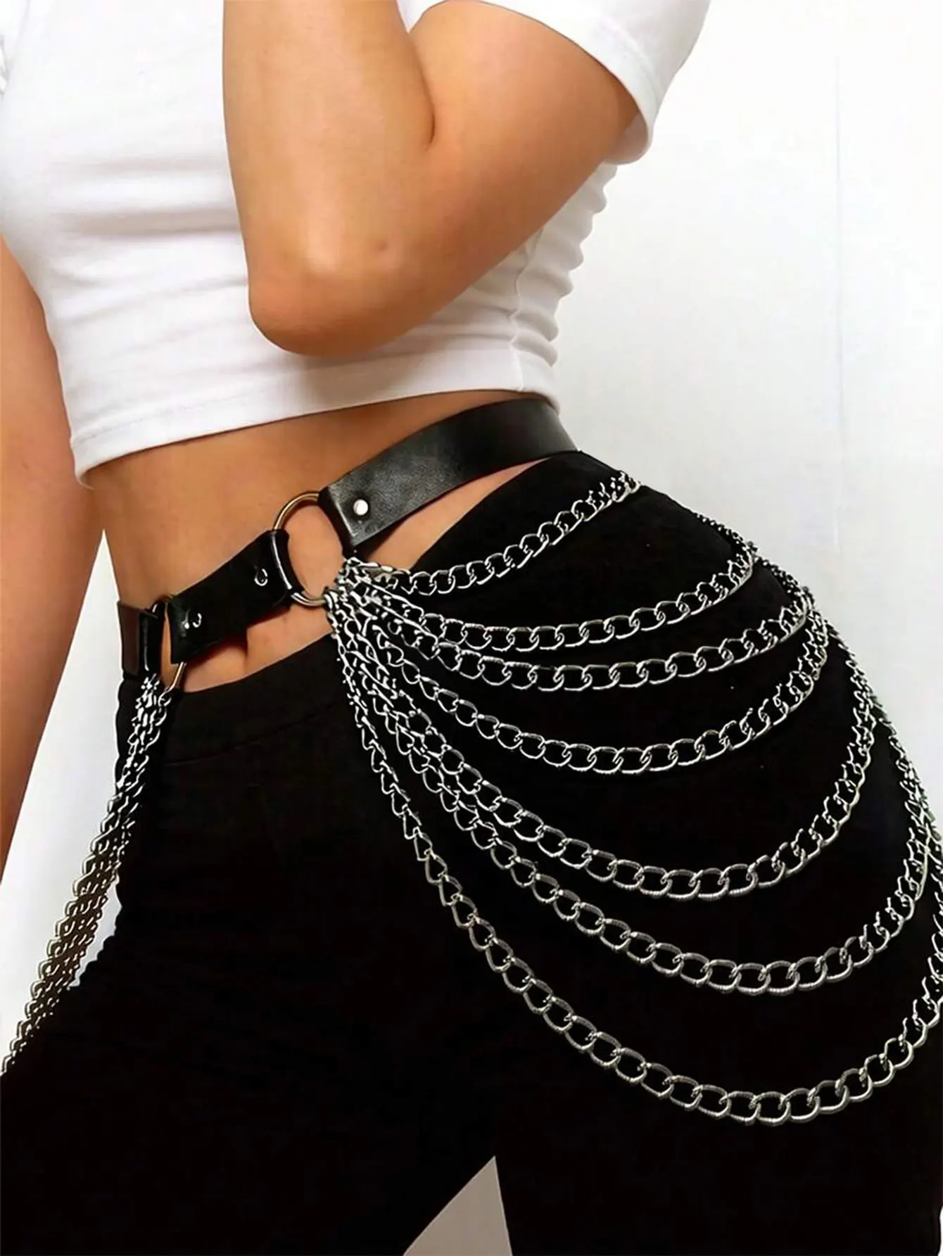 Fashion Women Chain Harness Garter Belt Waist Corset Belt PU Leather Harness Waists Thigh Harness Gothic Clothing Accessories
Fashion Women Chain Harness Garter Belt Waist Corset Belt PU Leather Harness Waists Thigh Harness Gothic Clothing Accessories