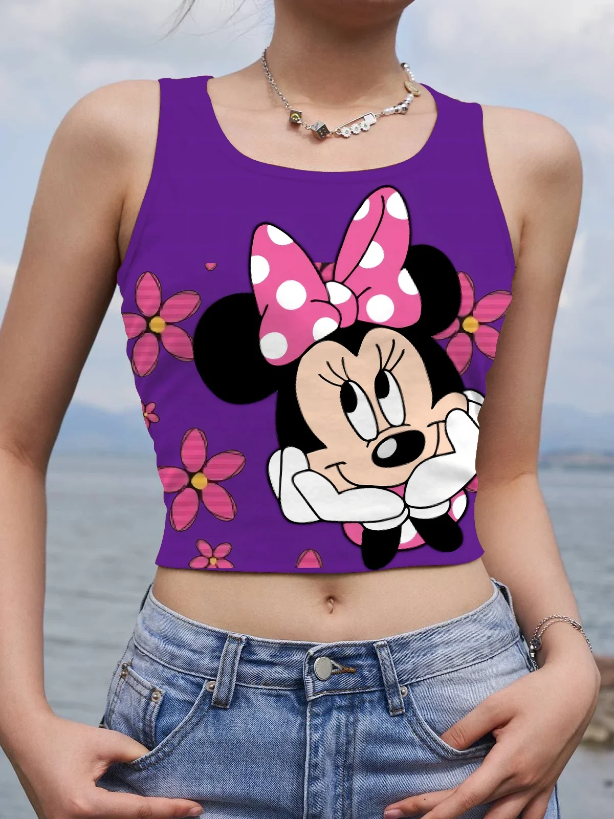Y2k Disney Woman Clothes Sleeveless Tank Top Yoga Fitness Crop Tops for Women Fashion Minnie Mouse Corset Mickey Women's T-shirt
Y2k Disney Woman Clothes Sleeveless Tank Top Yoga Fitness Crop Tops for Women Fashion Minnie Mouse Corset Mickey Women's T-shirt