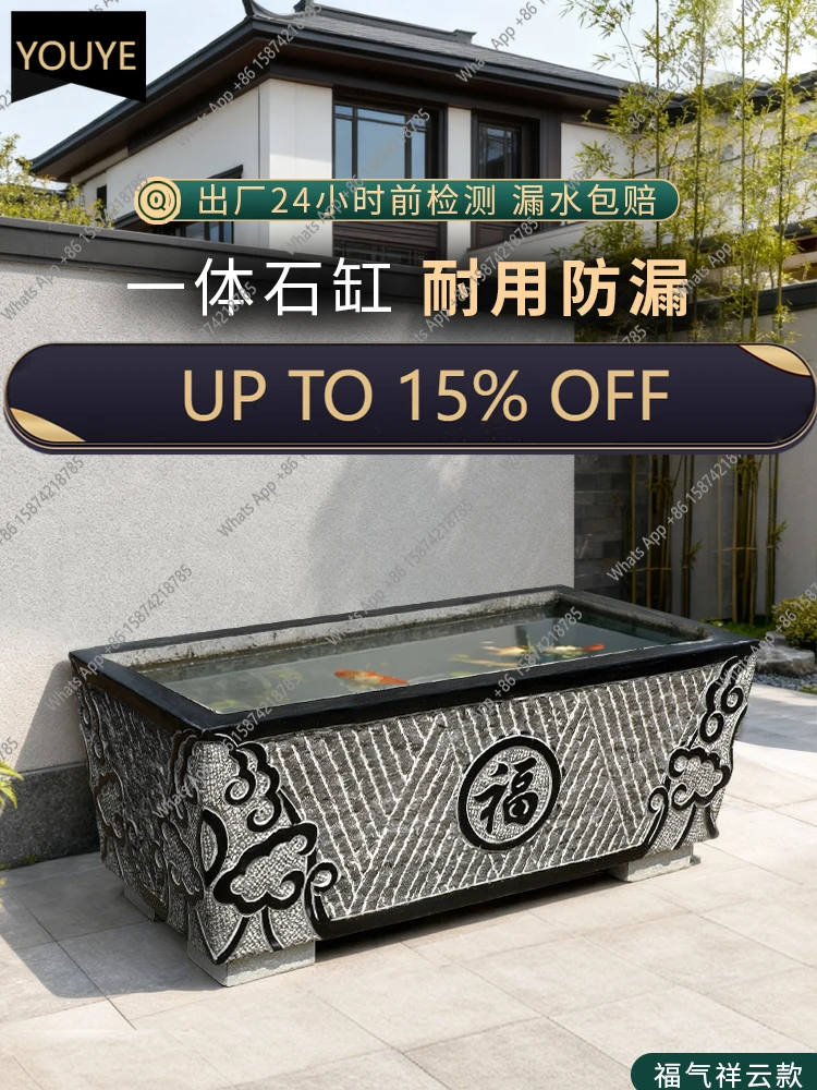 MX Stone Carving Fish Tank Flower Pot Natural Bluestone New Chinese Stone Groove Flowing Water Landscaping Ornament Courtyard
MX Stone Carving Fish Tank Flower Pot Natural Bluestone New Chinese Stone Groove Flowing Water Landscaping Ornament Courtyard