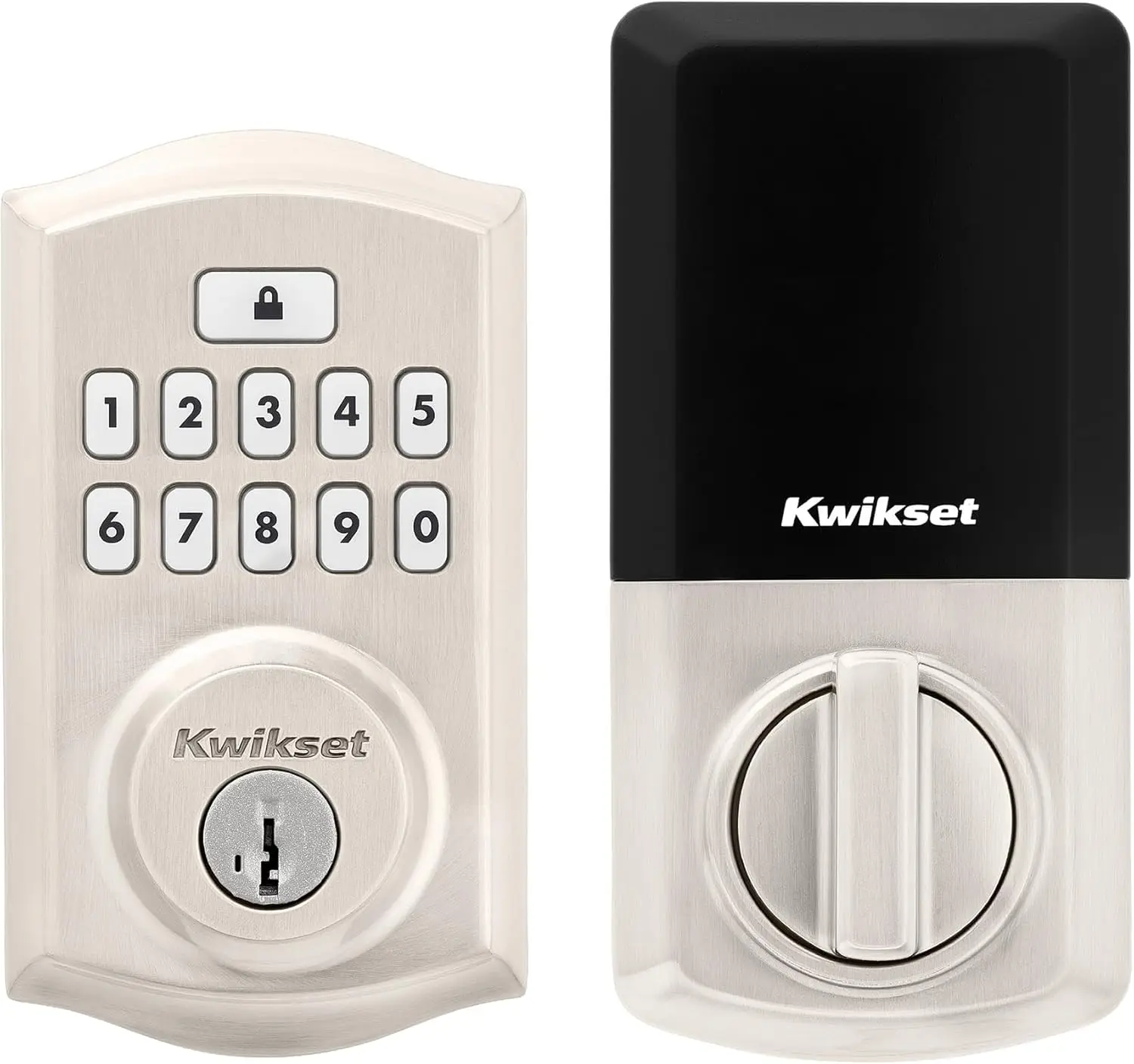 Keyless Entry Electronic Deadbolt with Auto-Lock, 50 User Codes, Intrusion Alarm, Satin Nickel
Keyless Entry Electronic Deadbolt with Auto-Lock, 50 User Codes, Intrusion Alarm, Satin Nickel