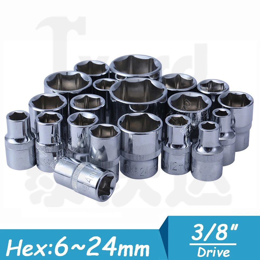 3/8 Inch Drive Shallow Socket Hex Socket Ratchet Wrench Drive Sockets Adapter 6~24mm Repair Tool For DIY Automotive Repairs
3/8 Inch Drive Shallow Socket Hex Socket Ratchet Wrench Drive Sockets Adapter 6~24mm Repair Tool For DIY Automotive Repairs