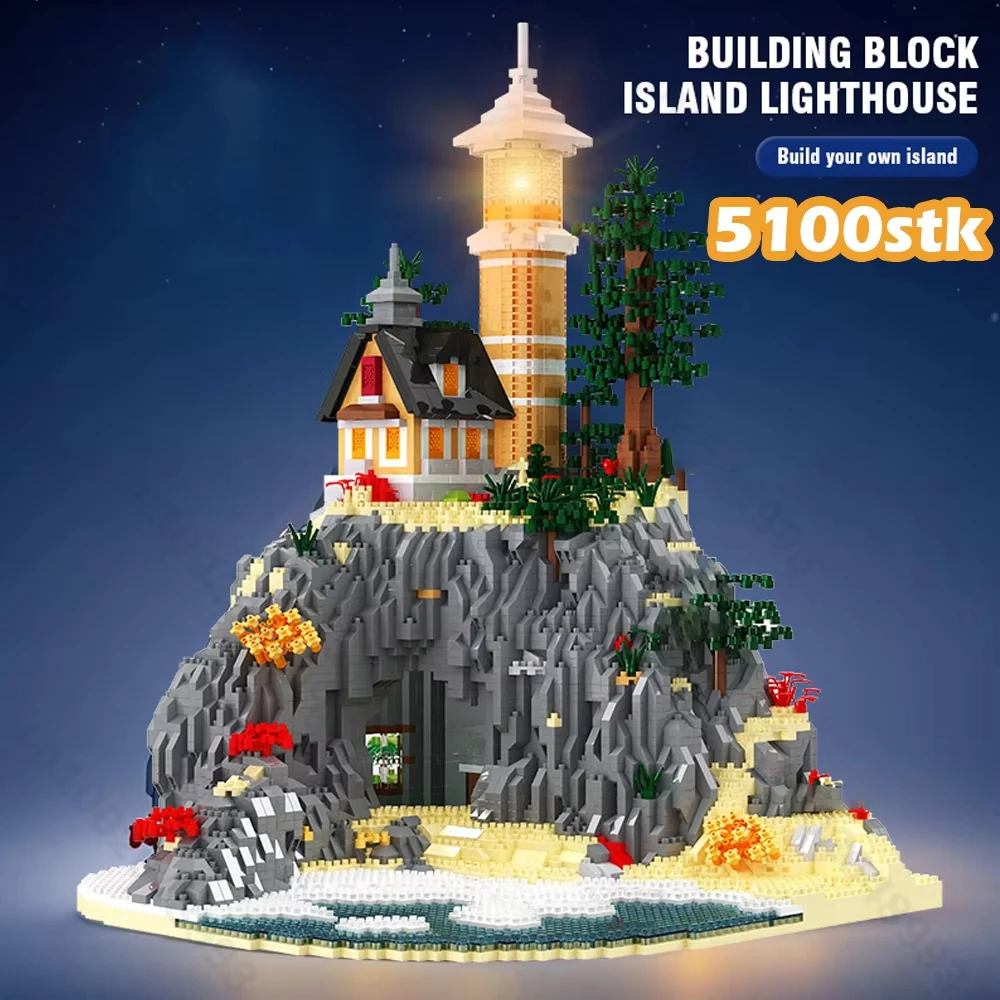 5100stk Маяк Остров Строительные блоки Модель маяка Кирпичи со светом Детские игрушки Рождественские подарки Сборка Архитектуры Набор
5100stk Маяк Остров Строительные блоки Модель маяка Кирпичи со светом Детские игрушки Рождественские подарки Сборка Архитектуры Набор