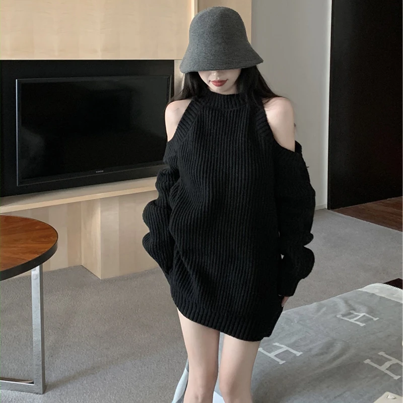 Laid-ba Sle oulder-baring round Ne Bla Knitted Sweater Women's Autumn Winter Loose Korean Version Top Coat
Laid-ba Sle oulder-baring round Ne Bla Knitted Sweater Women's Autumn Winter Loose Korean Version Top Coat