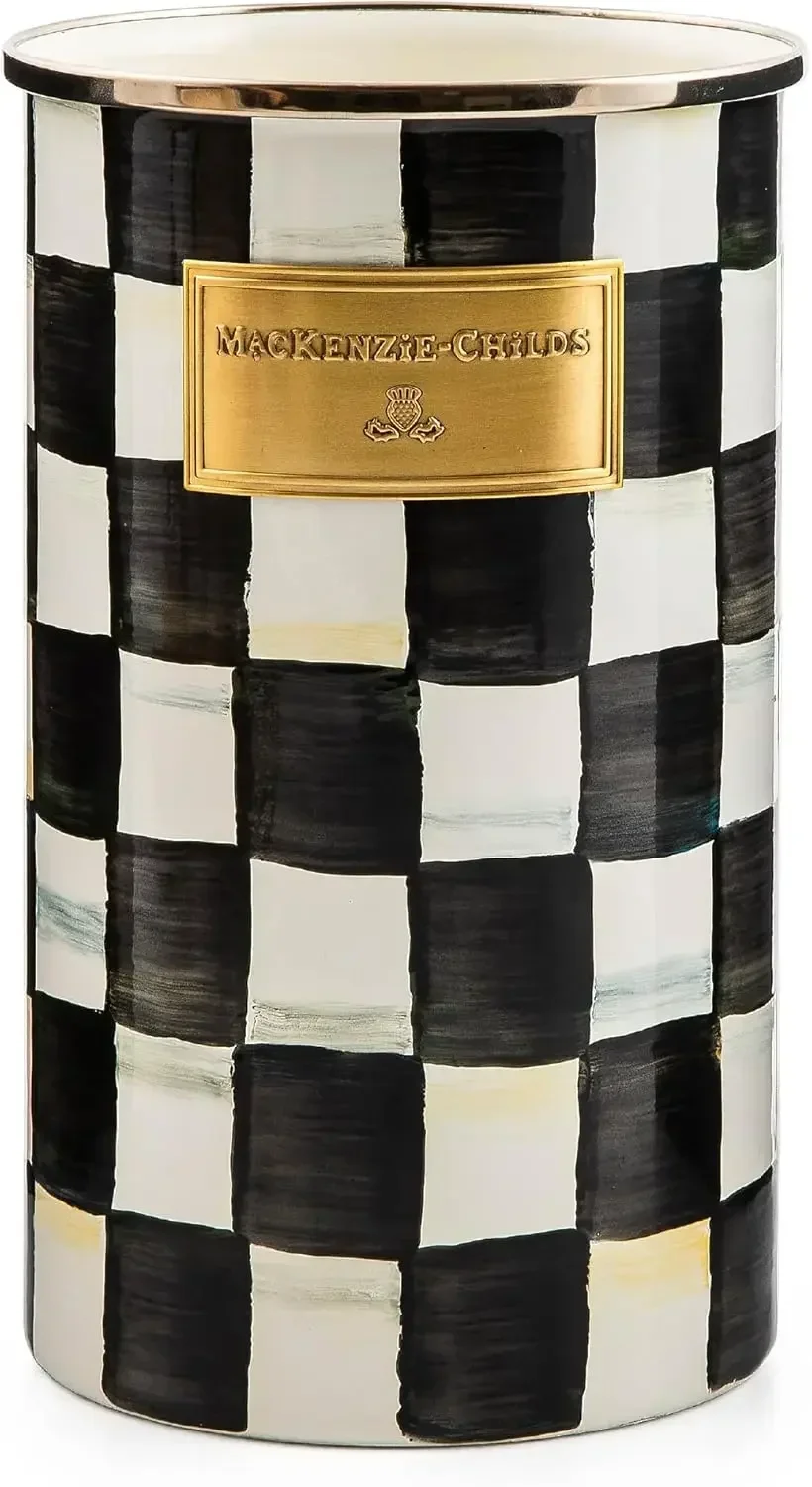 Enamel Utensil Holder, Kitchen Utensil Holder for Countertop, Storage Caddy, Black-and-White Courtly Check
Enamel Utensil Holder, Kitchen Utensil Holder for Countertop, Storage Caddy, Black-and-White Courtly Check