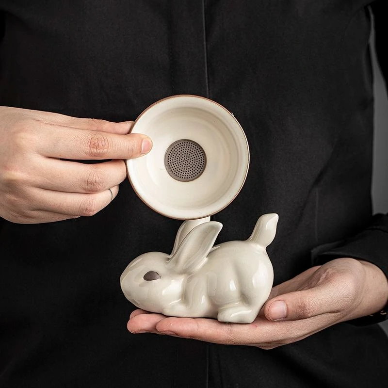 Керамический ситечко для чая с трещинами в виде кролика, набор подставок для чая, креативный индивидуальный чайный сервиз для кунг-фу, аксессуары для церемонии 
Керамический ситечко для чая с трещинами в виде кролика, набор подставок для чая, креативный индивидуальный чайный сервиз для кунг-фу, аксессуары для церемонии
