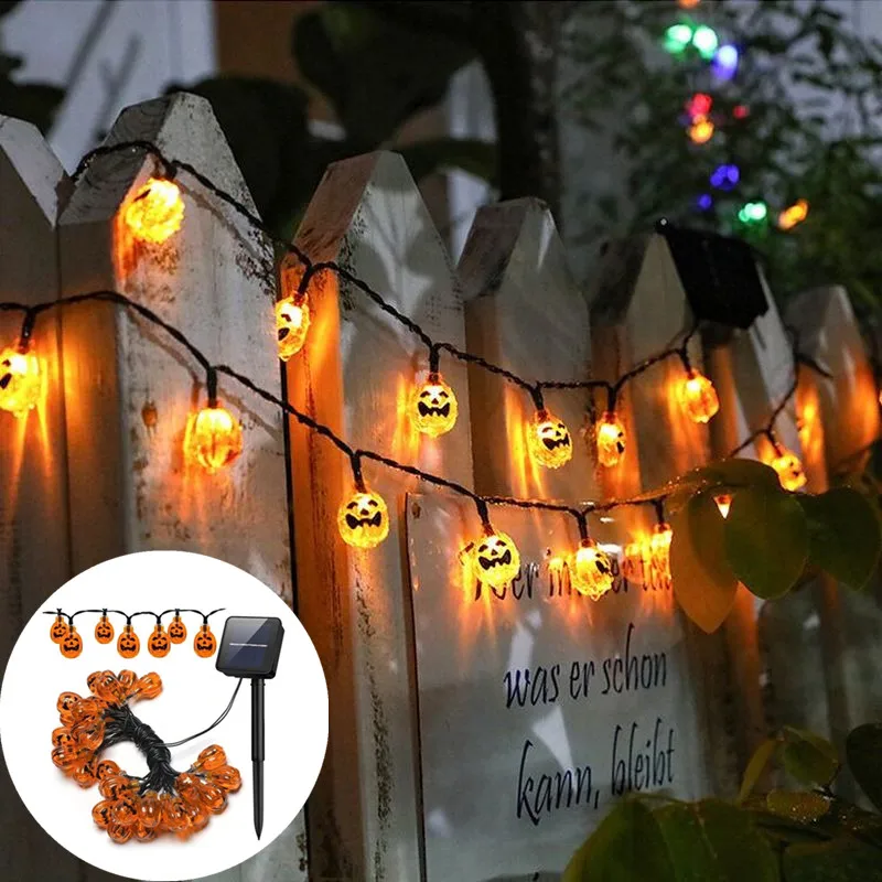 20/30LED Halloween Pumpkin String Light Fairy Lights Garland Light Garden Halloween Decoration Outdoor Street Garland Solar Lamp
20/30LED Halloween Pumpkin String Light Fairy Lights Garland Light Garden Halloween Decoration Outdoor Street Garland Solar Lamp