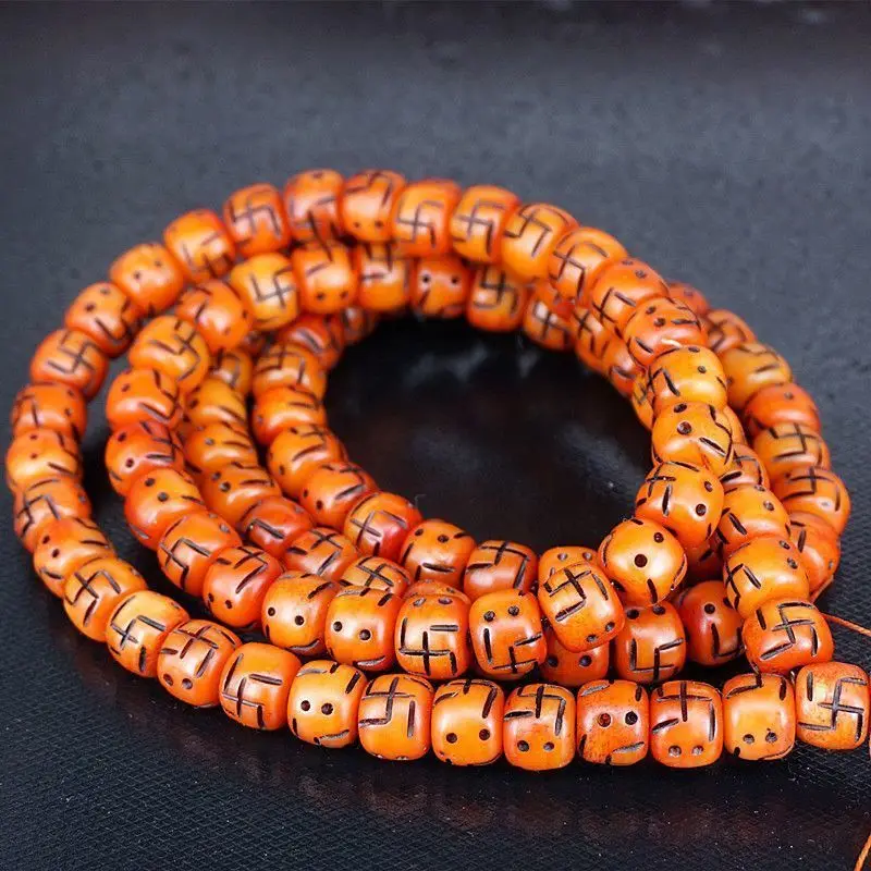 Ox Bone Words Old 108 PCs Buddha Beaded Chain Tibetan Style Crafts Beads Accessories Bracelet
Ox Bone Words Old 108 PCs Buddha Beaded Chain Tibetan Style Crafts Beads Accessories Bracelet